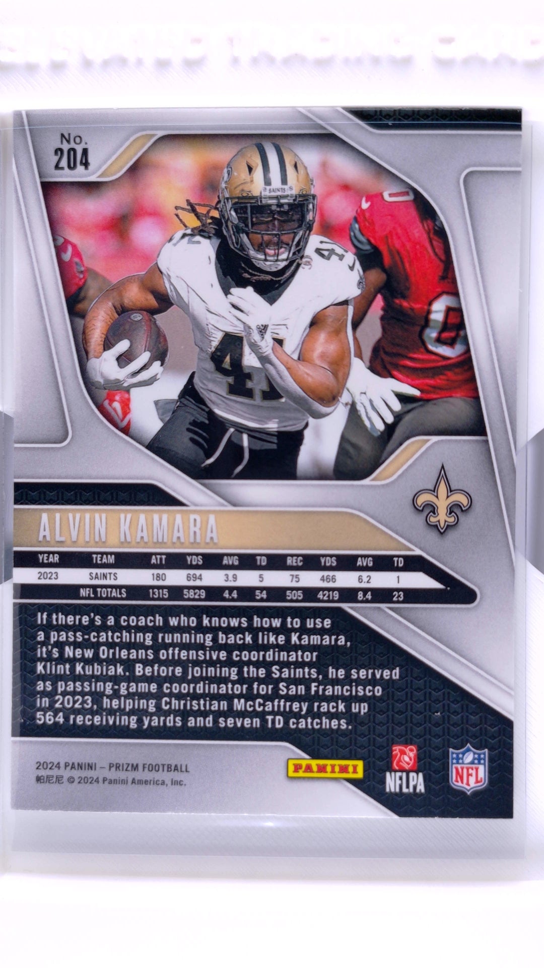 #204 Alvin Kamara - back