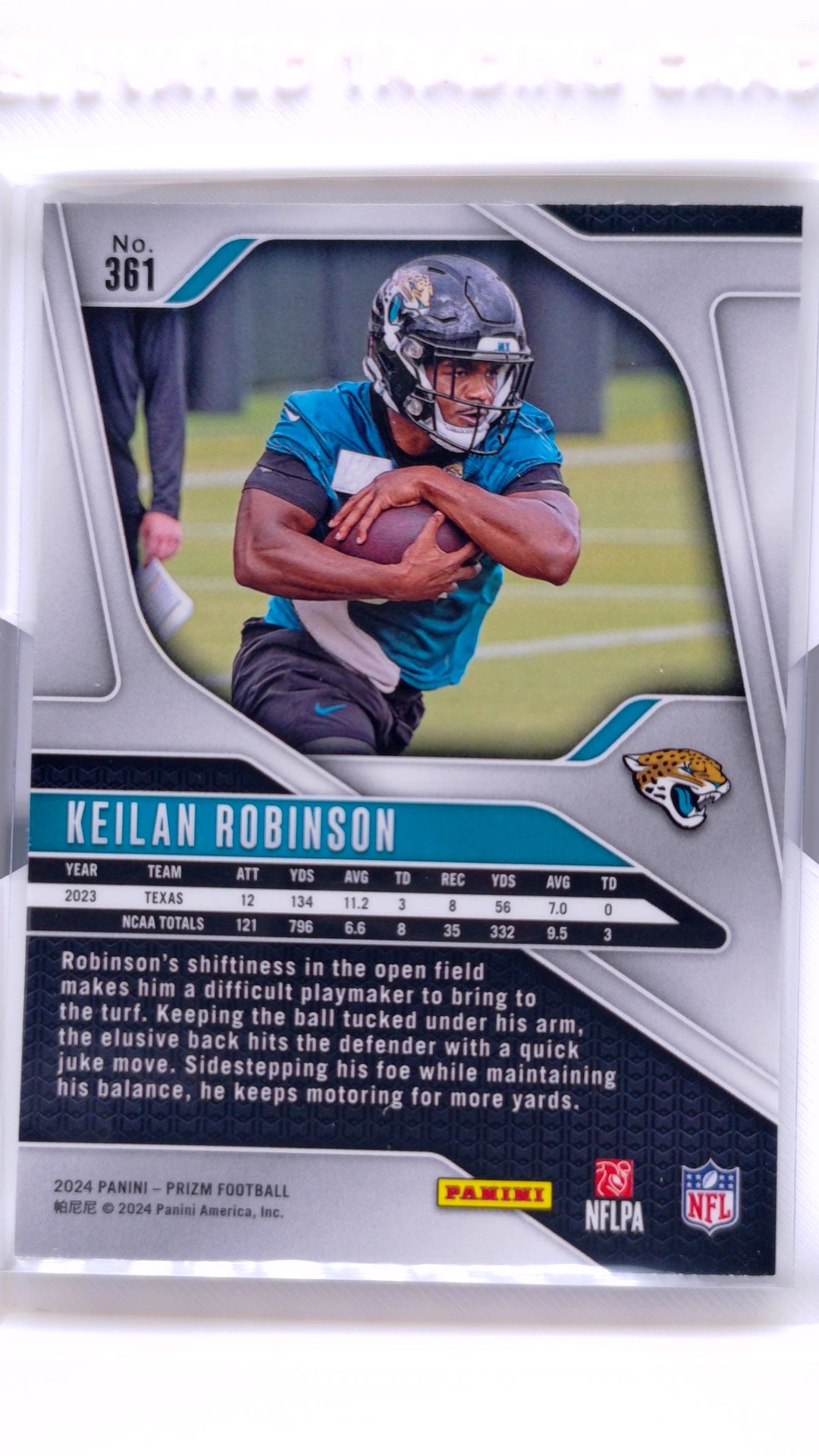 #361 Keilan Robinson Rookie - back
