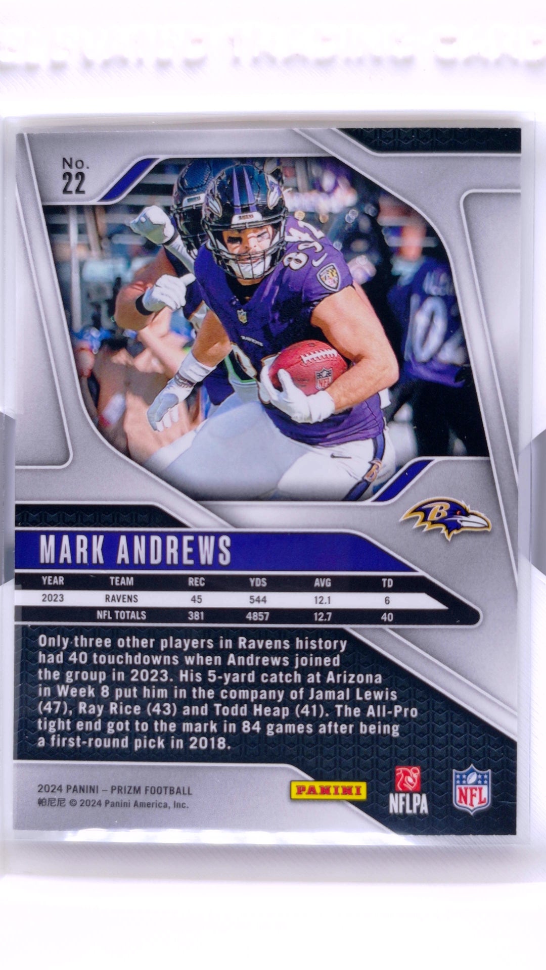 #22 Mark Andrews - back