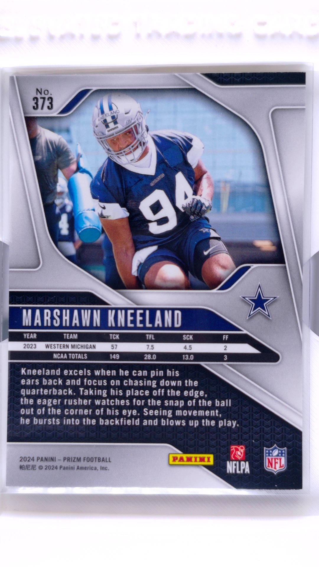 #373 Marshawn Kneeland Rookie - back