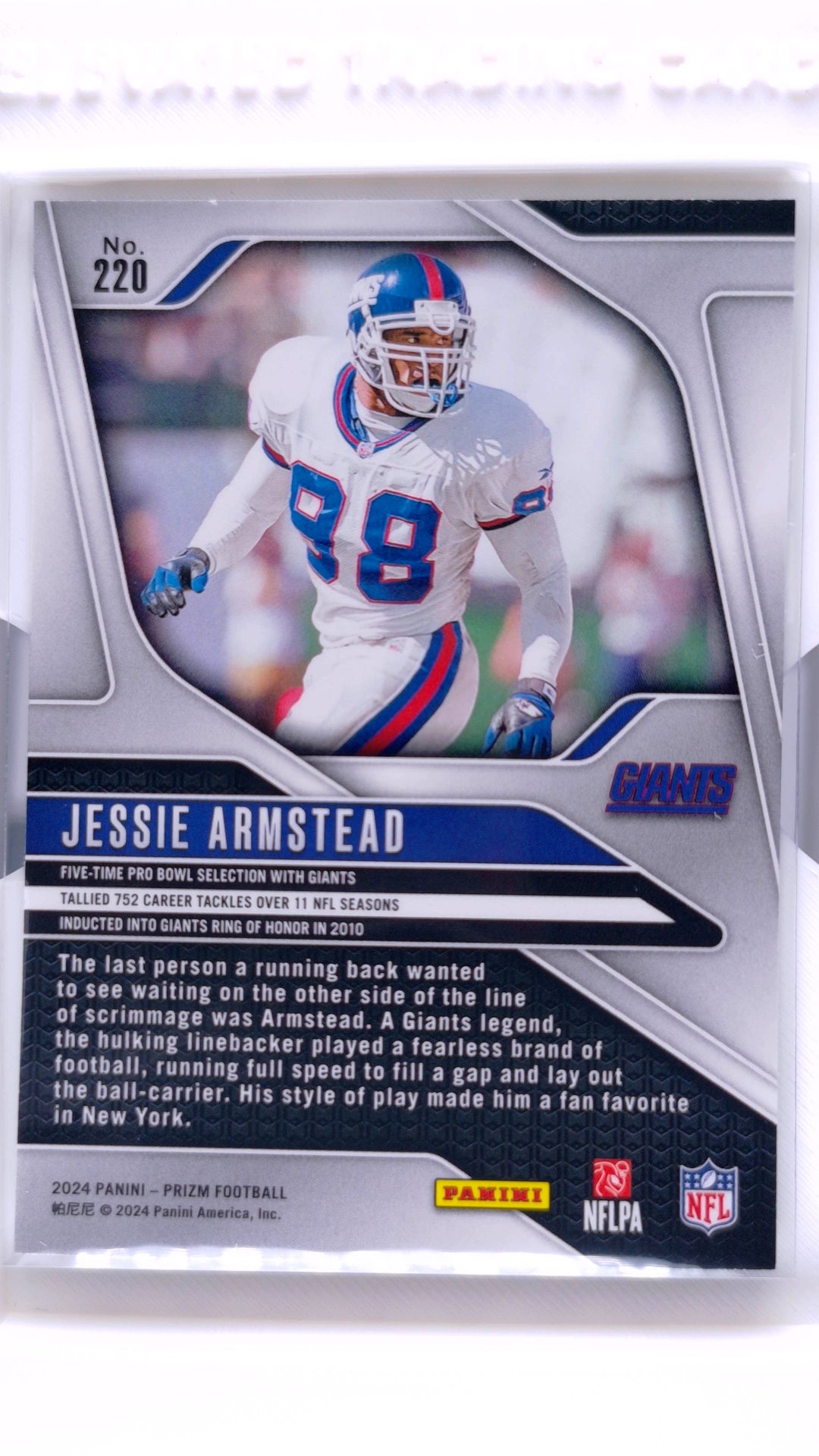 #220 Jessie Armstead - back