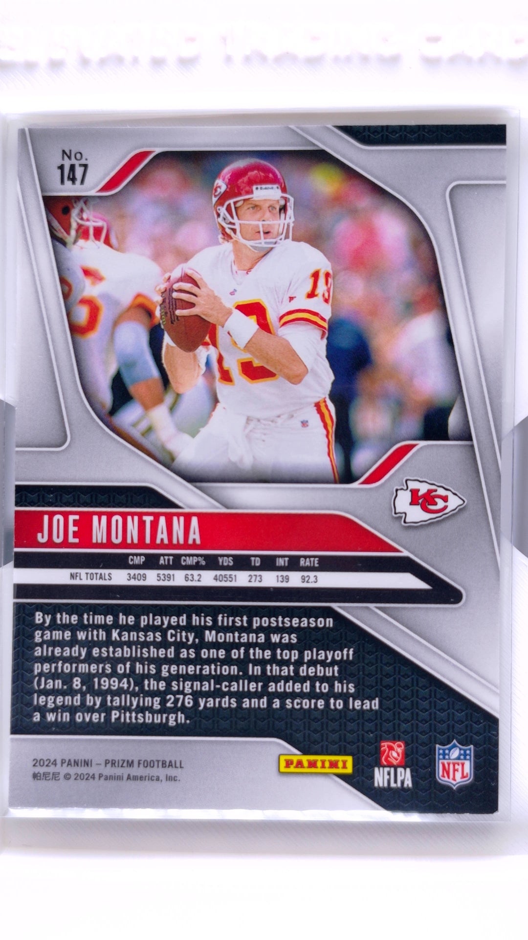 #147 Joe Montana - back