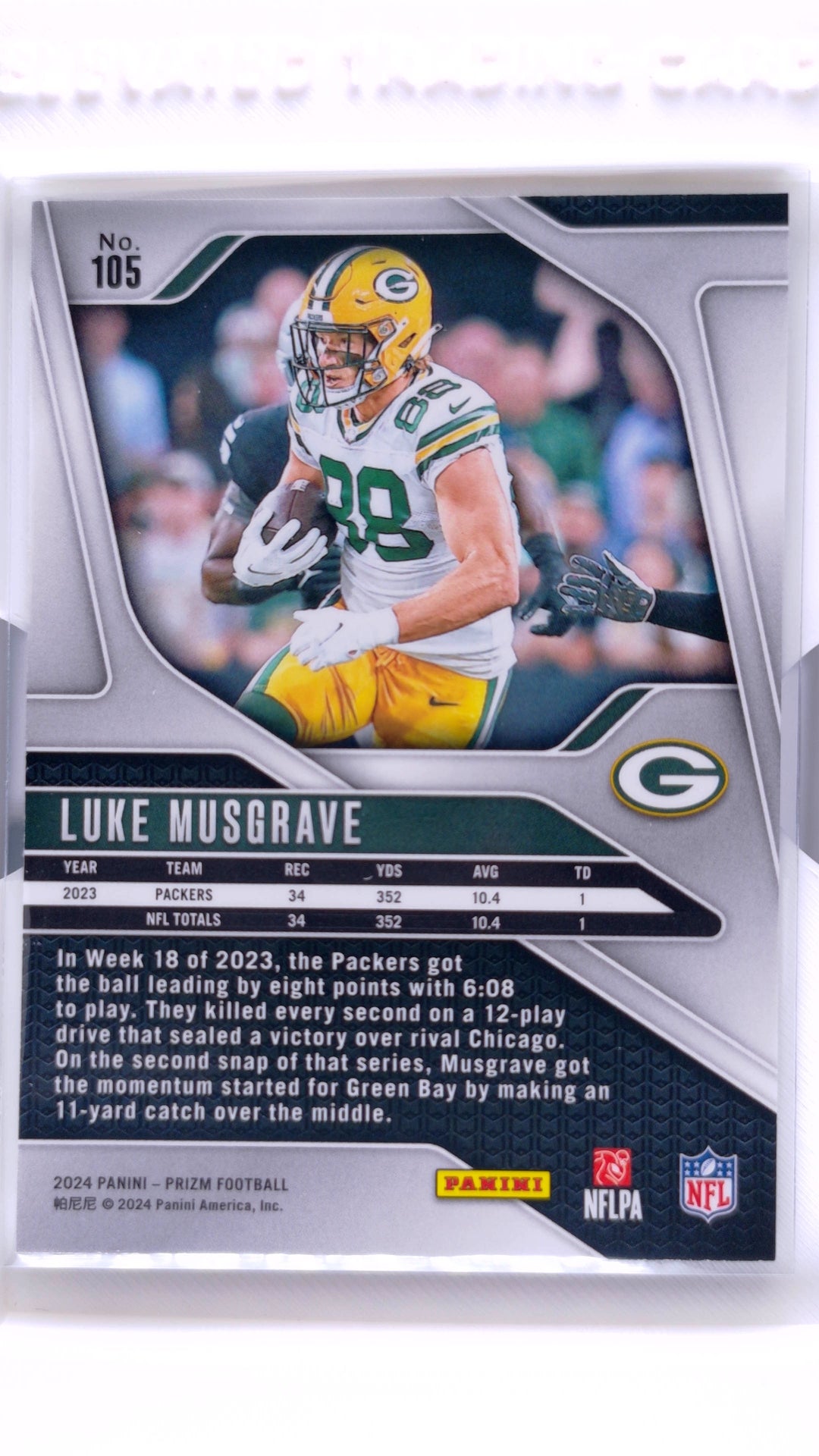 #105 Luke Musgrave - back