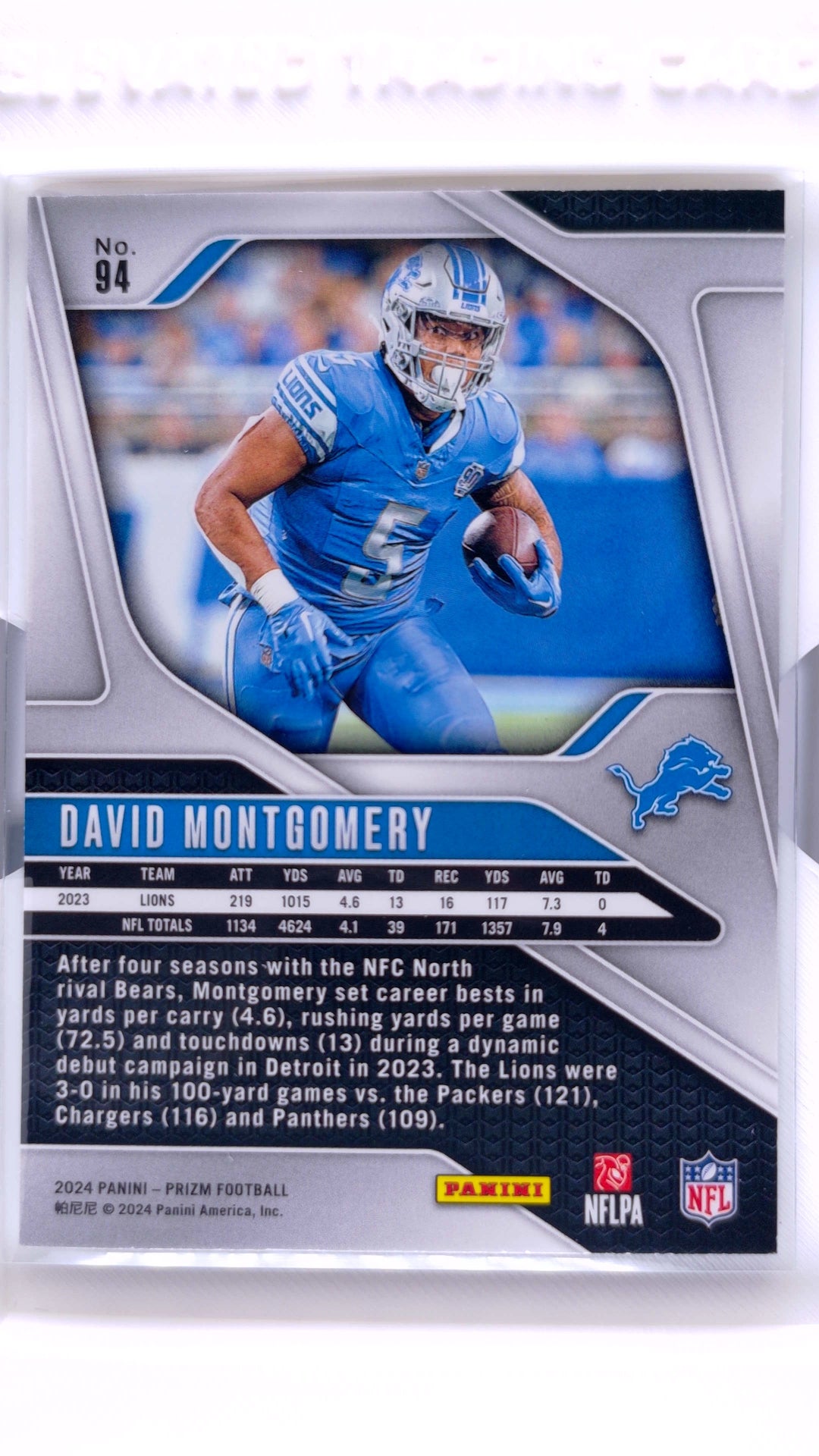 #94 David Montgomery - back
