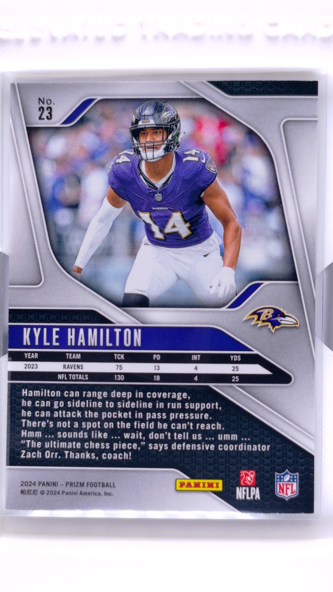 #23 Kyle Hamilton - back