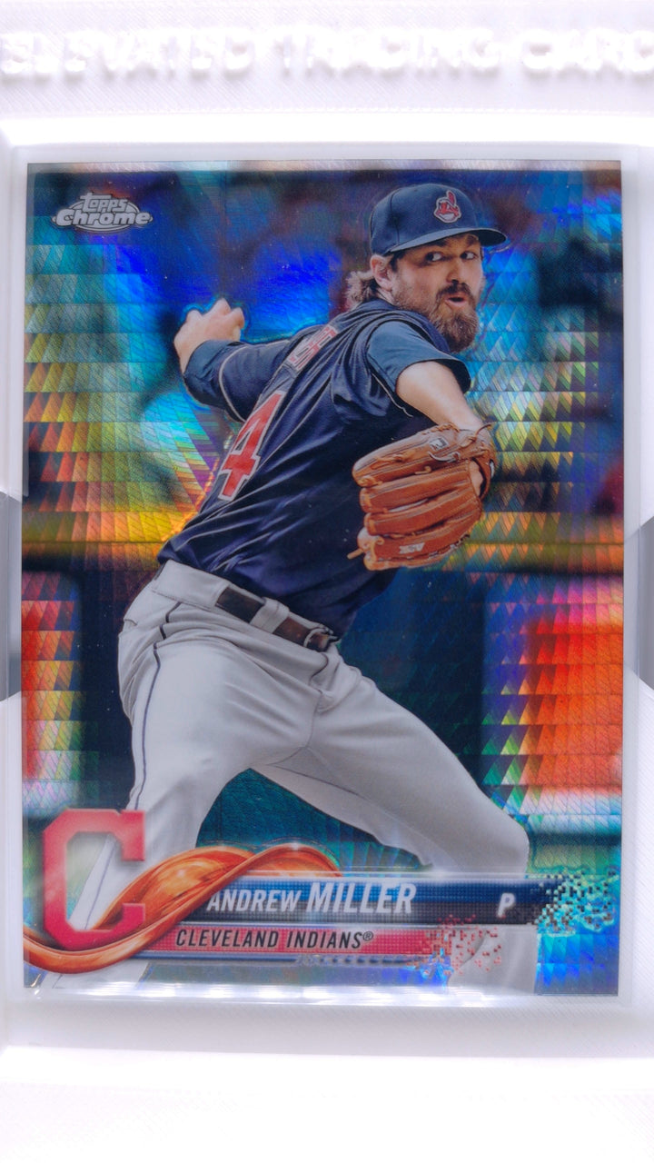 2018 Topps Chrome Baseball Andrew Miller #117 Prism Refractor — Front