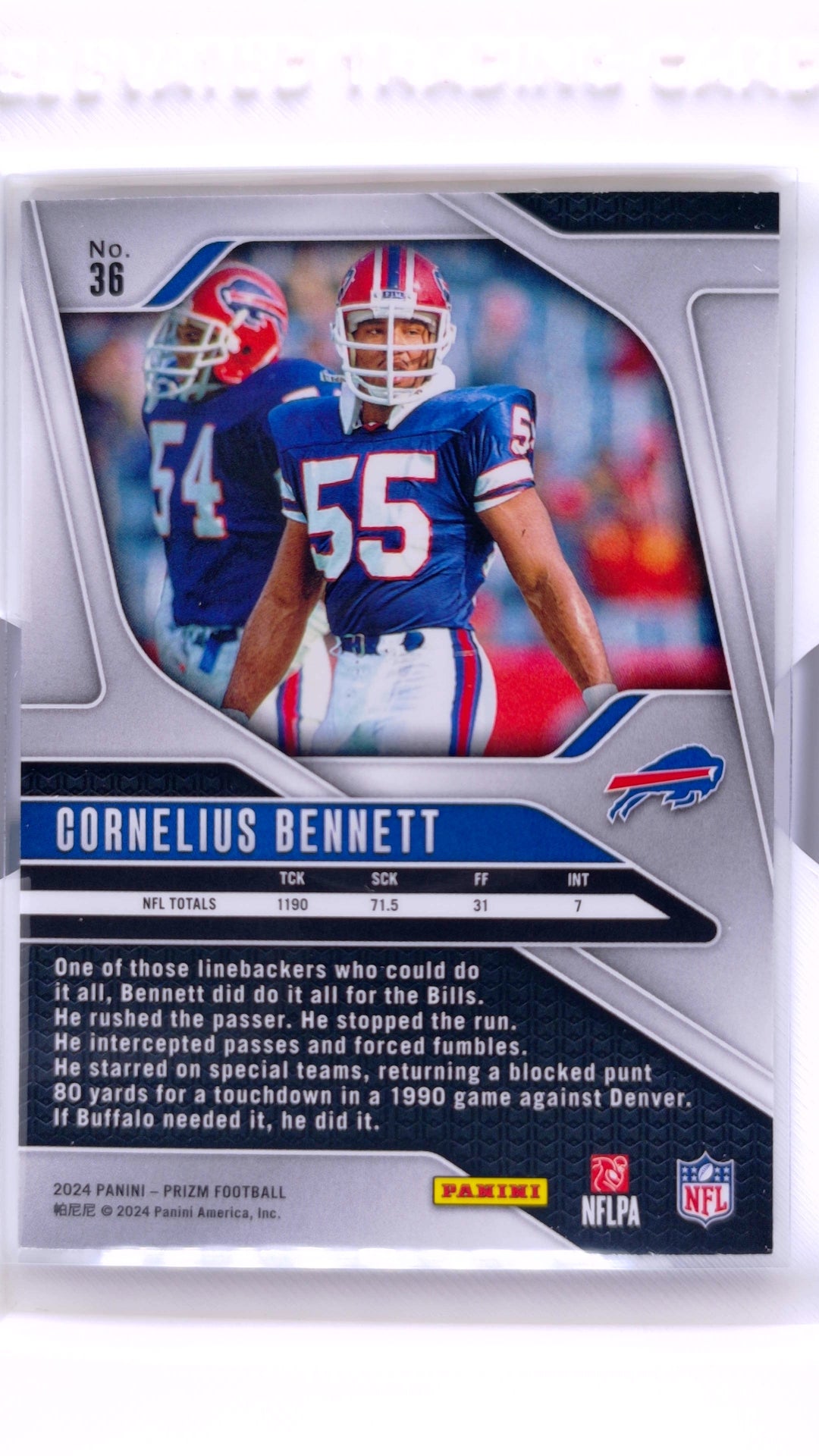 #36 Cornelius Bennett - back
