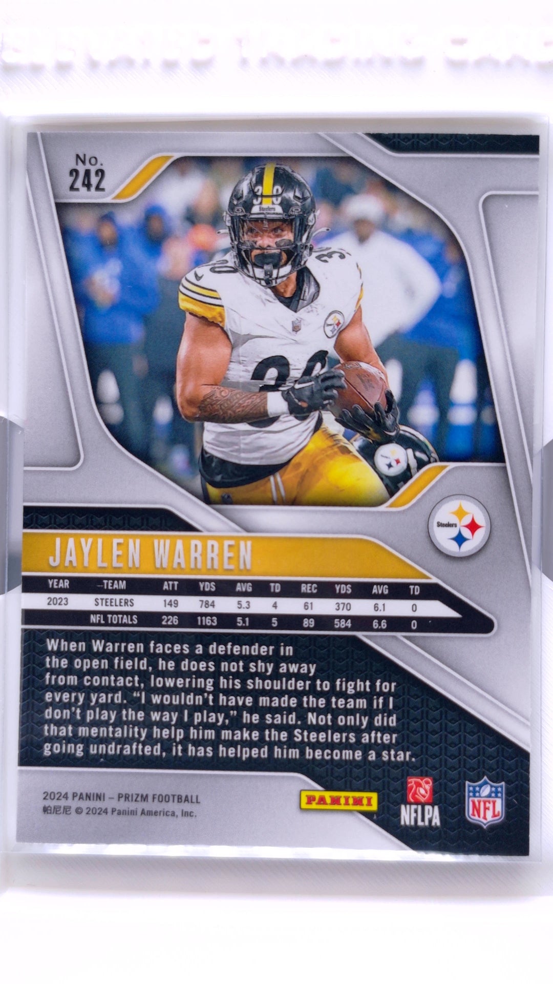 #242 Jaylen Warren - back