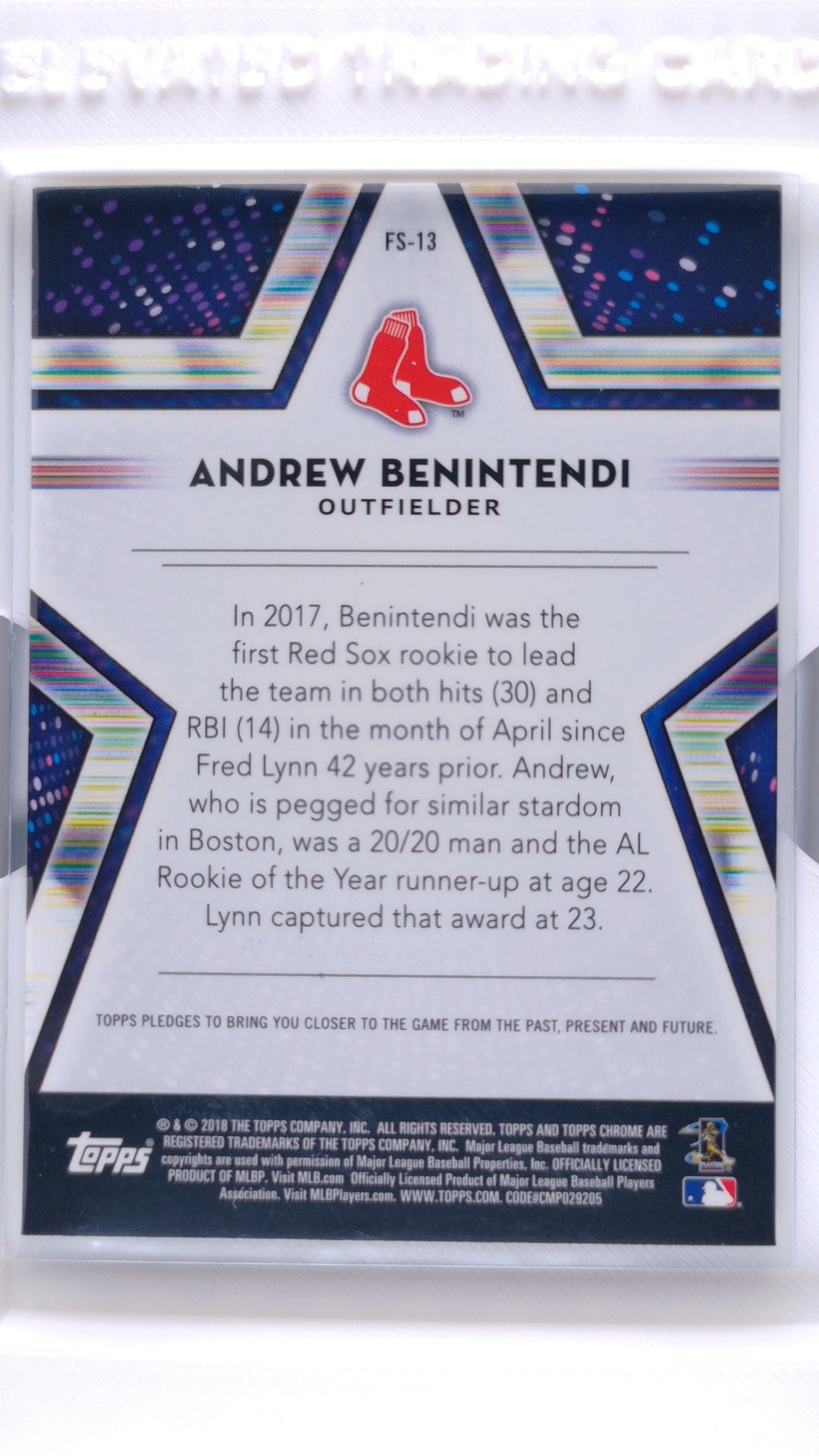 #FS-13 Andrew Benintendi Future Stars - back