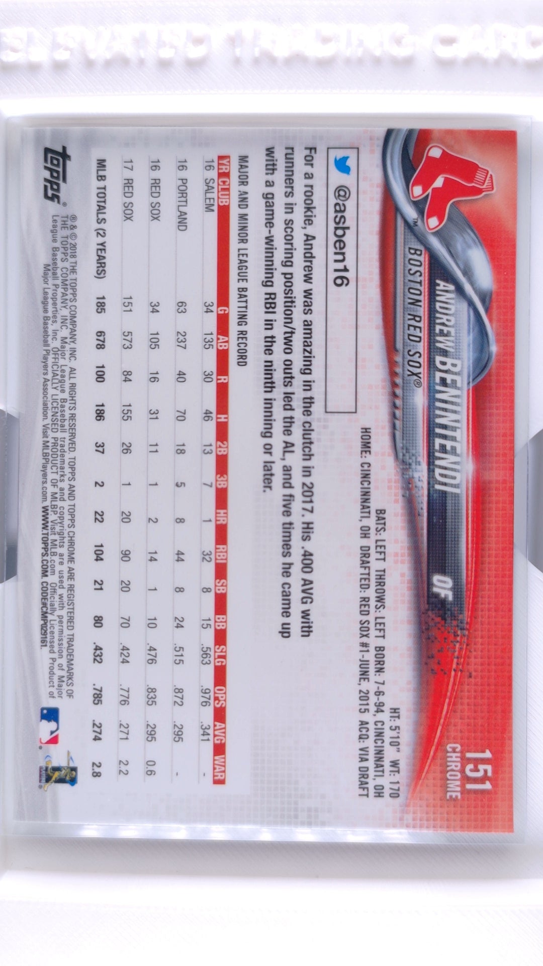 #151 Andrew Benintendi - back