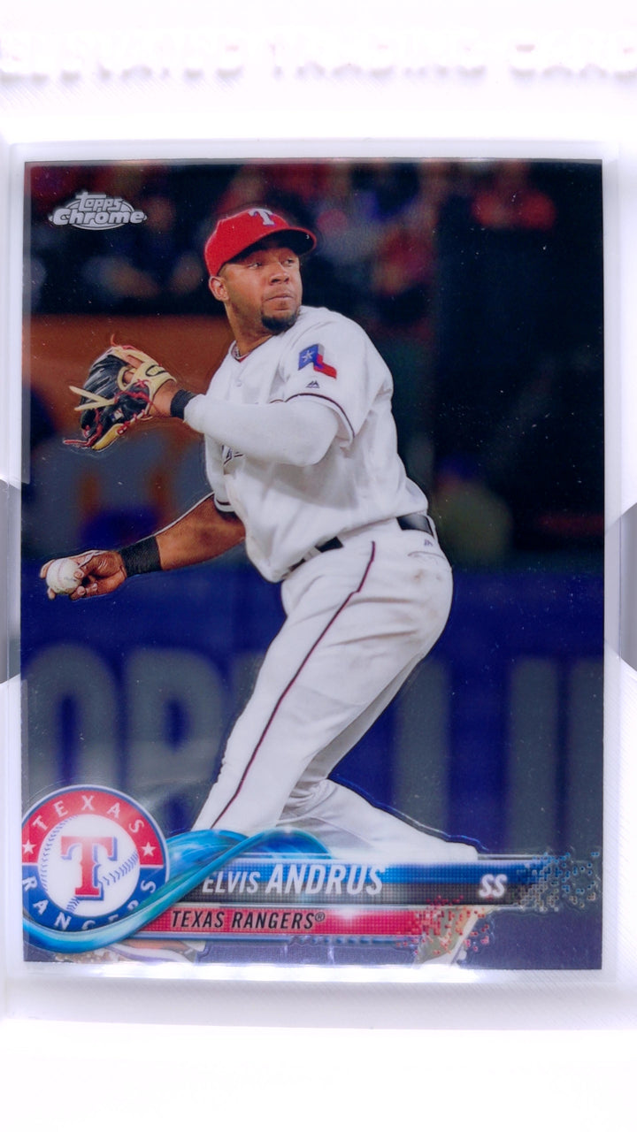 2018 Topps Chrome Baseball Elvis Andrus #130 — Front