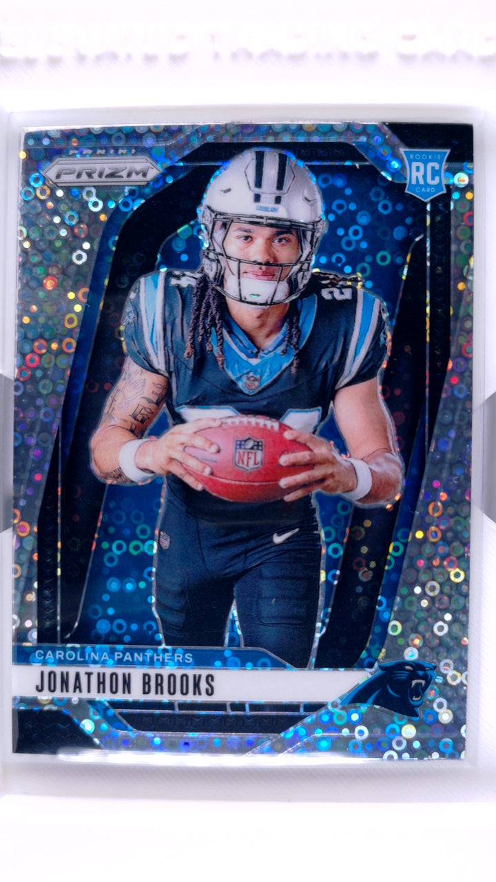 2024 Panini Prizm Football Jonathon Brooks #21 Rookie Variations No Huddle Prizm RC — Front