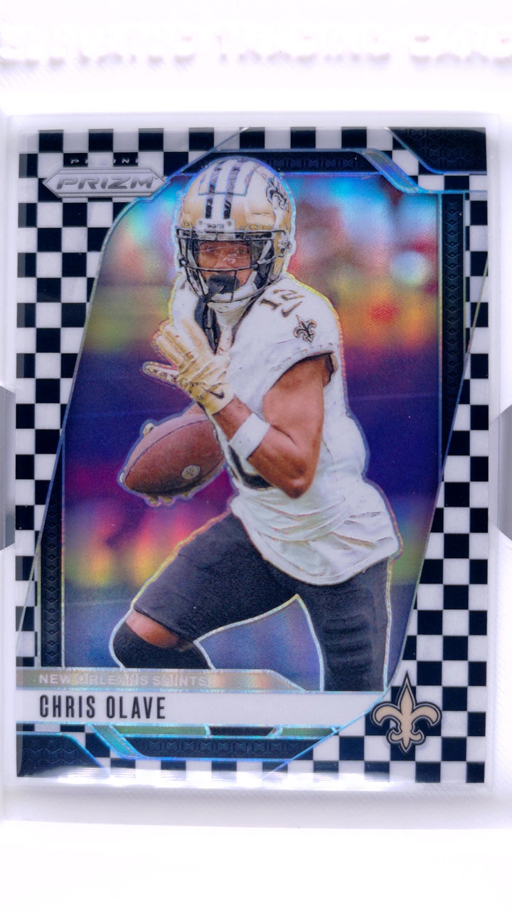 2024 Panini Prizm Football Chris Olave #206 Black And White Checker Prizm — Front