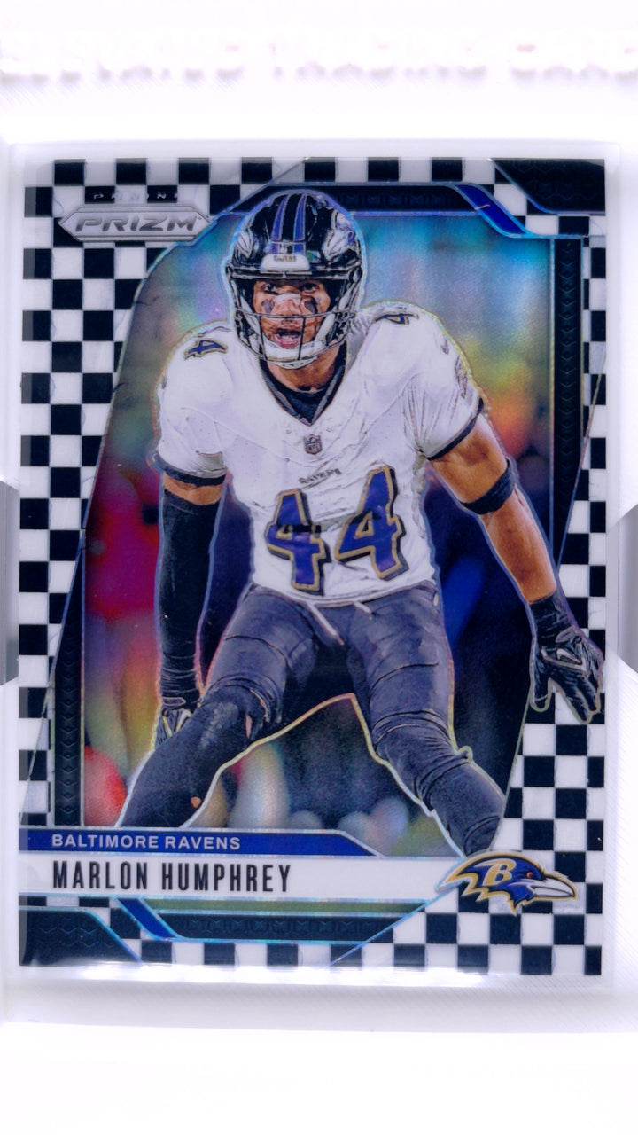 2024 Panini Prizm Football Marlon Humphrey #24 Black And White Checker Prizm — Front