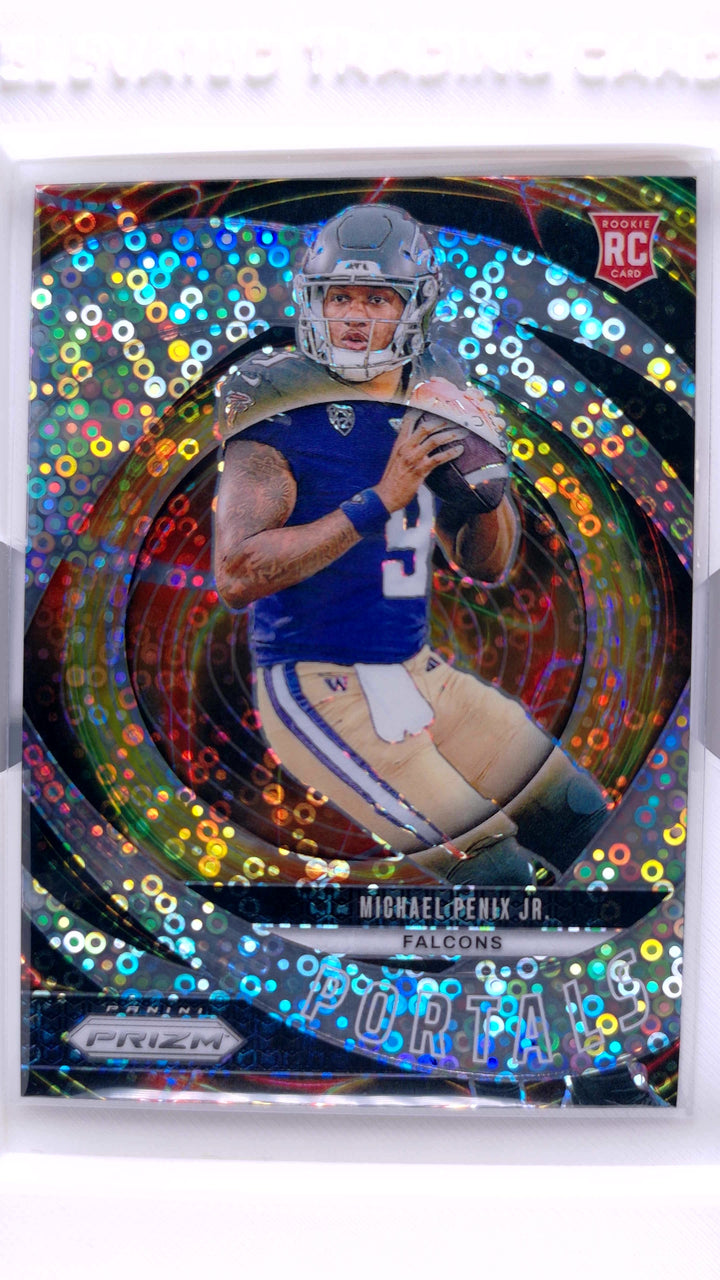 2024 Panini Prizm Football Michael Penix Jr. #6 Portals No Huddle Prizm RC — Front