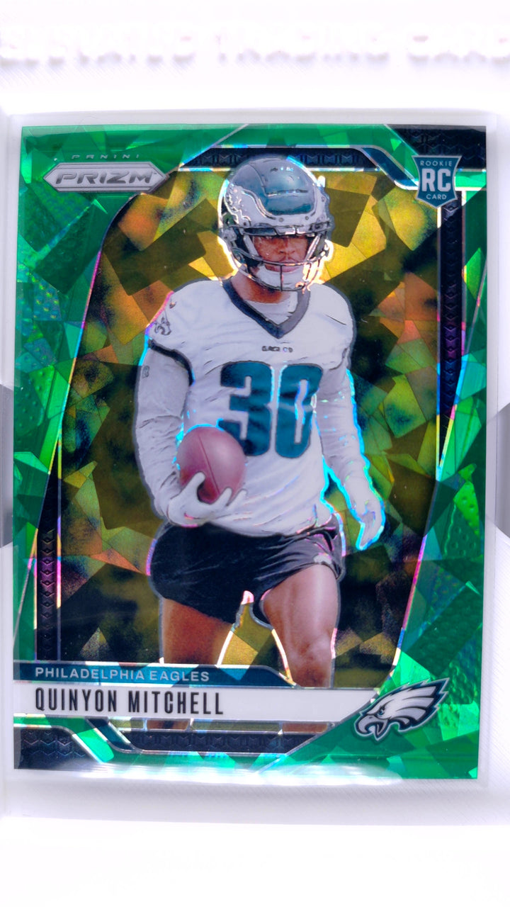 2024 Panini Prizm Football Quinyon Mitchell #381 Green Ice Prizm RC — Front