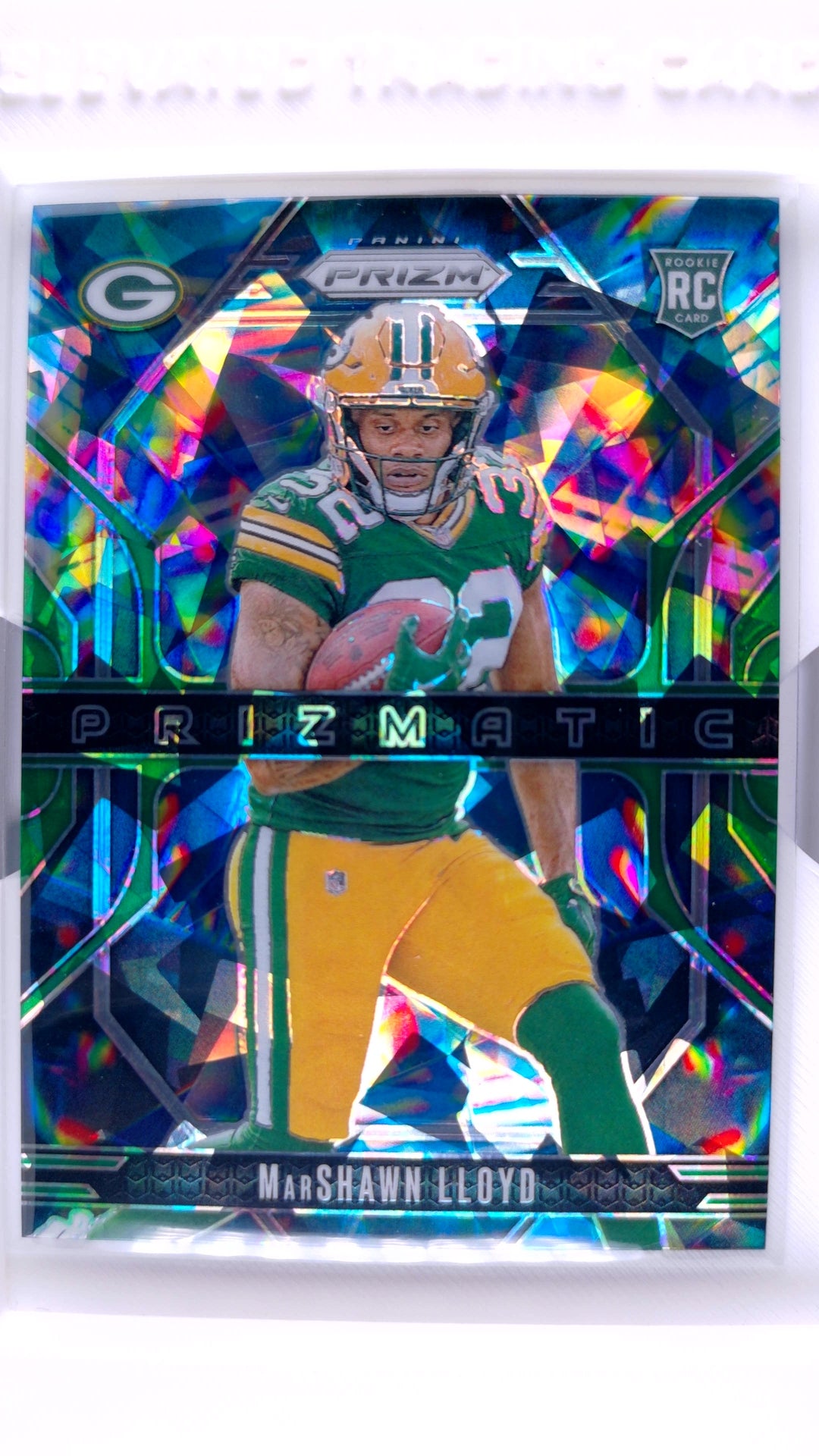 #4 MarShawn Lloyd Rookie Prizmatic Green Ice Prizm - front