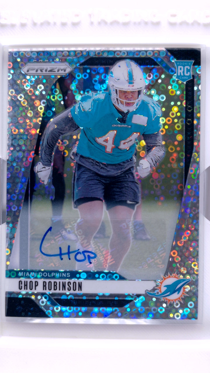 2024 Panini Prizm Football Chop Robinson #319 Rookie Autographs Prizm No Huddle No Huddle Prizm Auto RC — Front