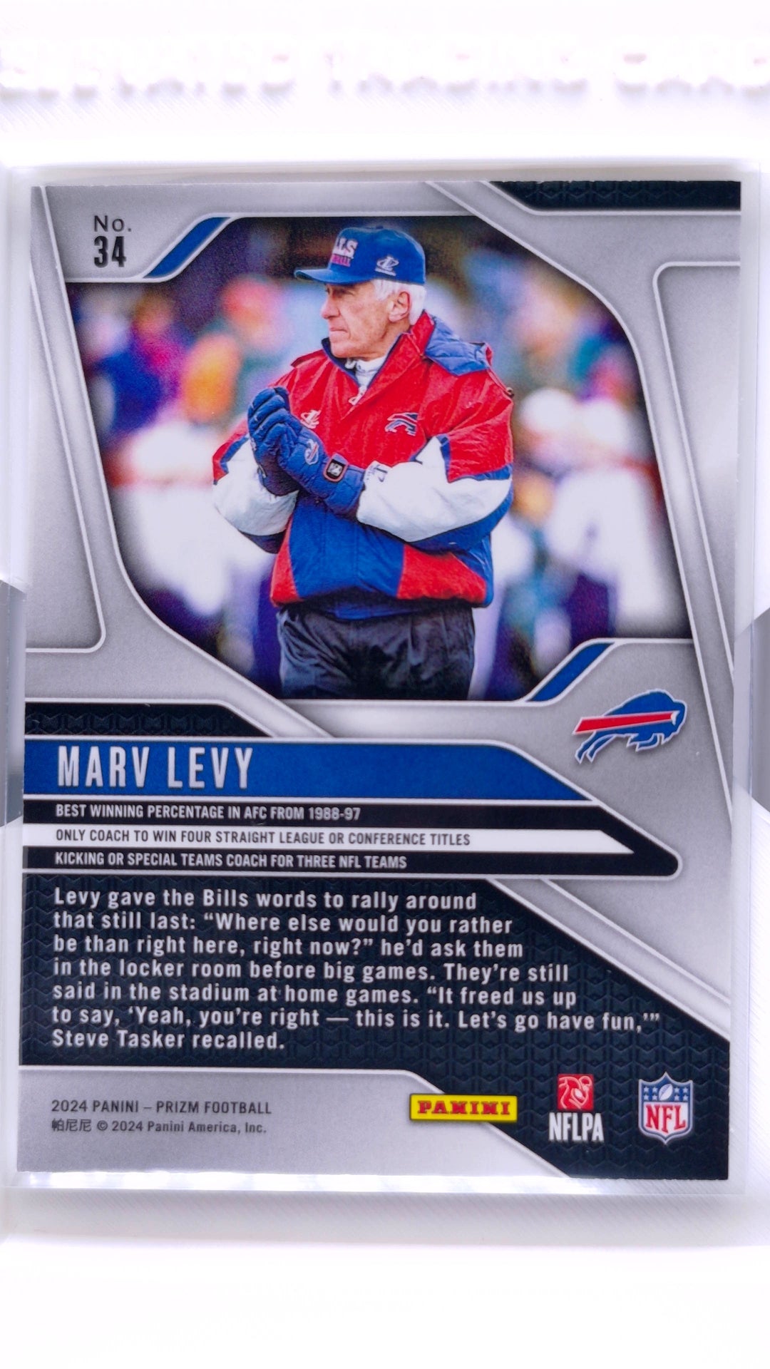 #34 Marv Levy - back