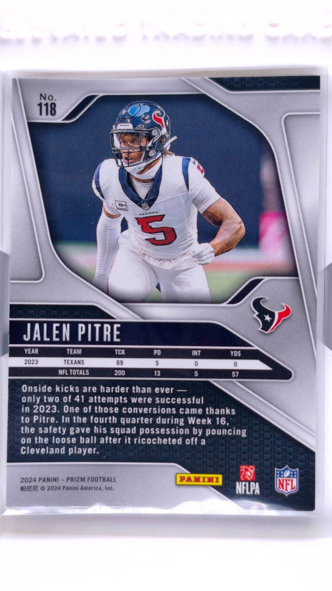#118 Jalen Pitre - back