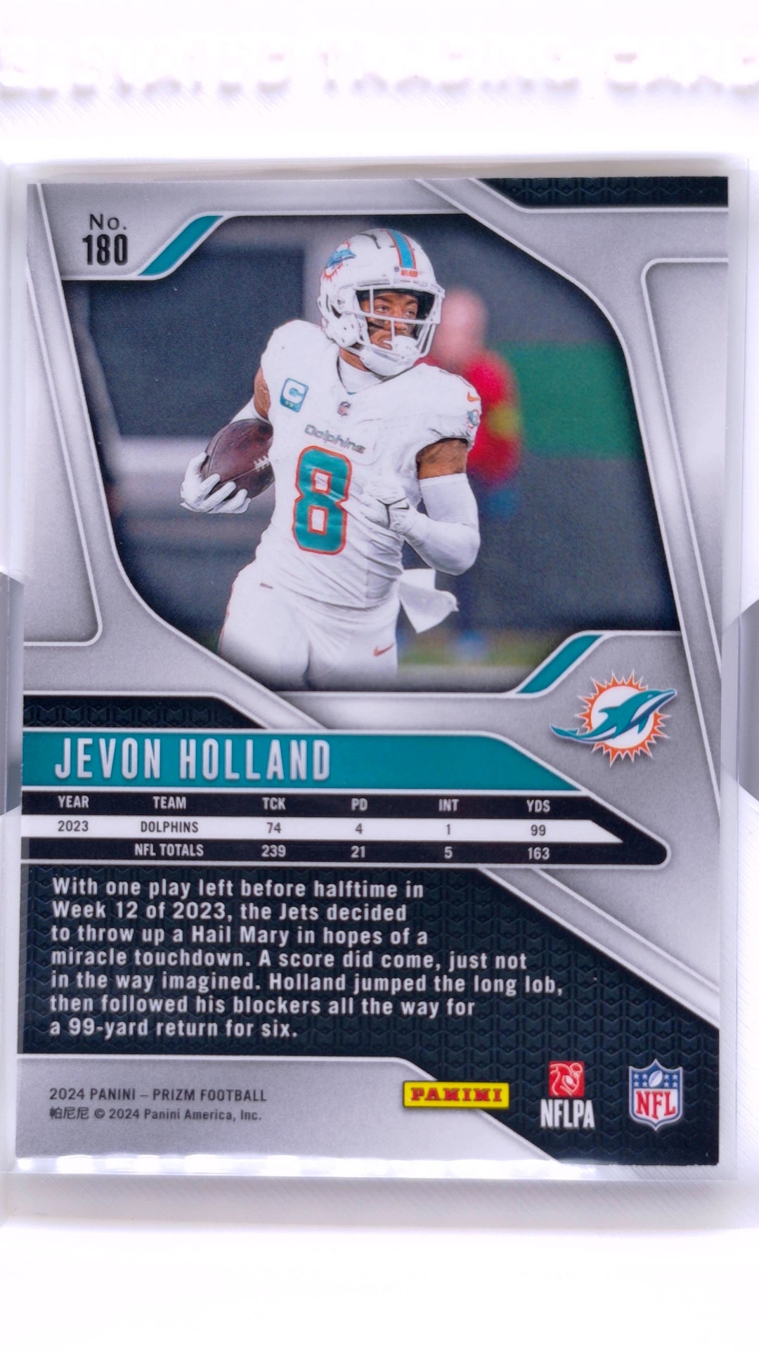 #180 Jevon Holland - back