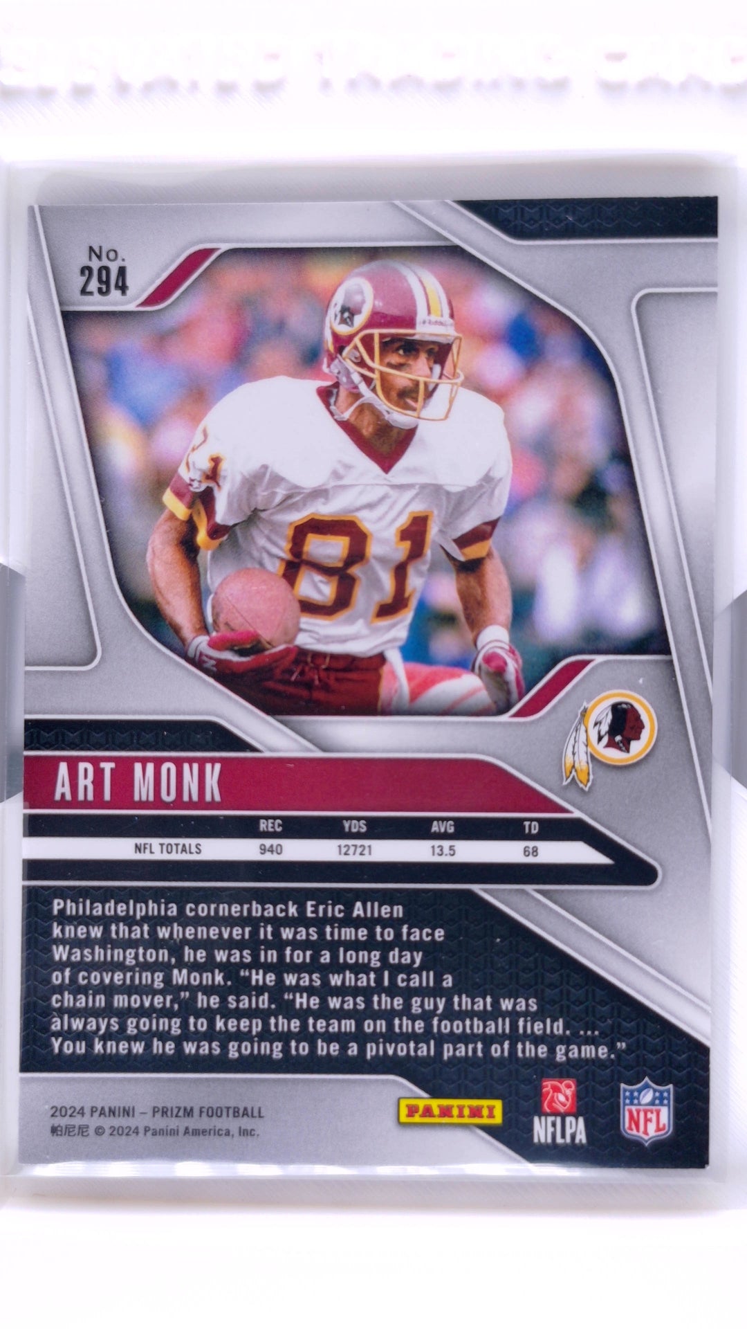 #294 Art Monk - back