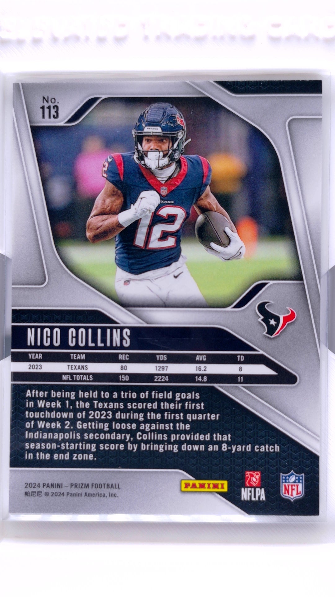 #113 Nico Collins - back