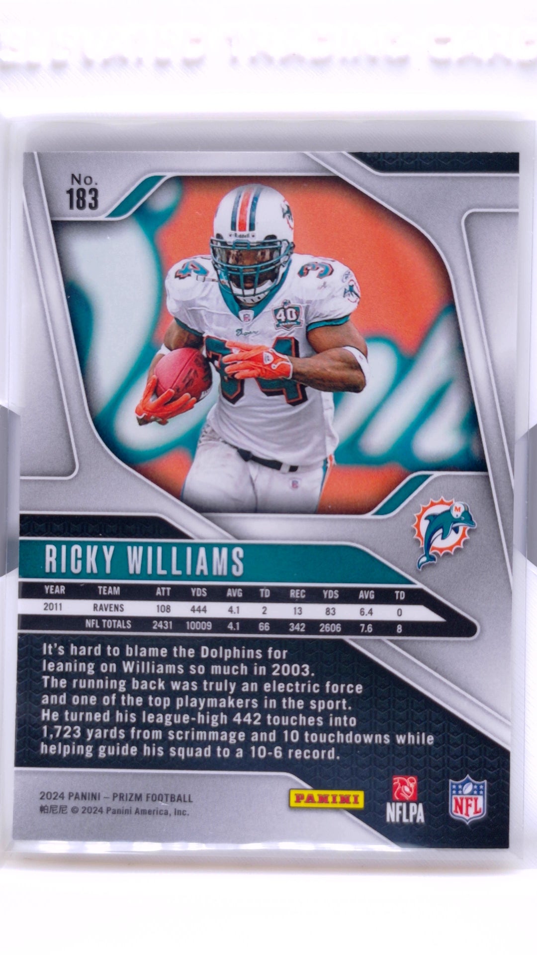 #183 Ricky Williams - back