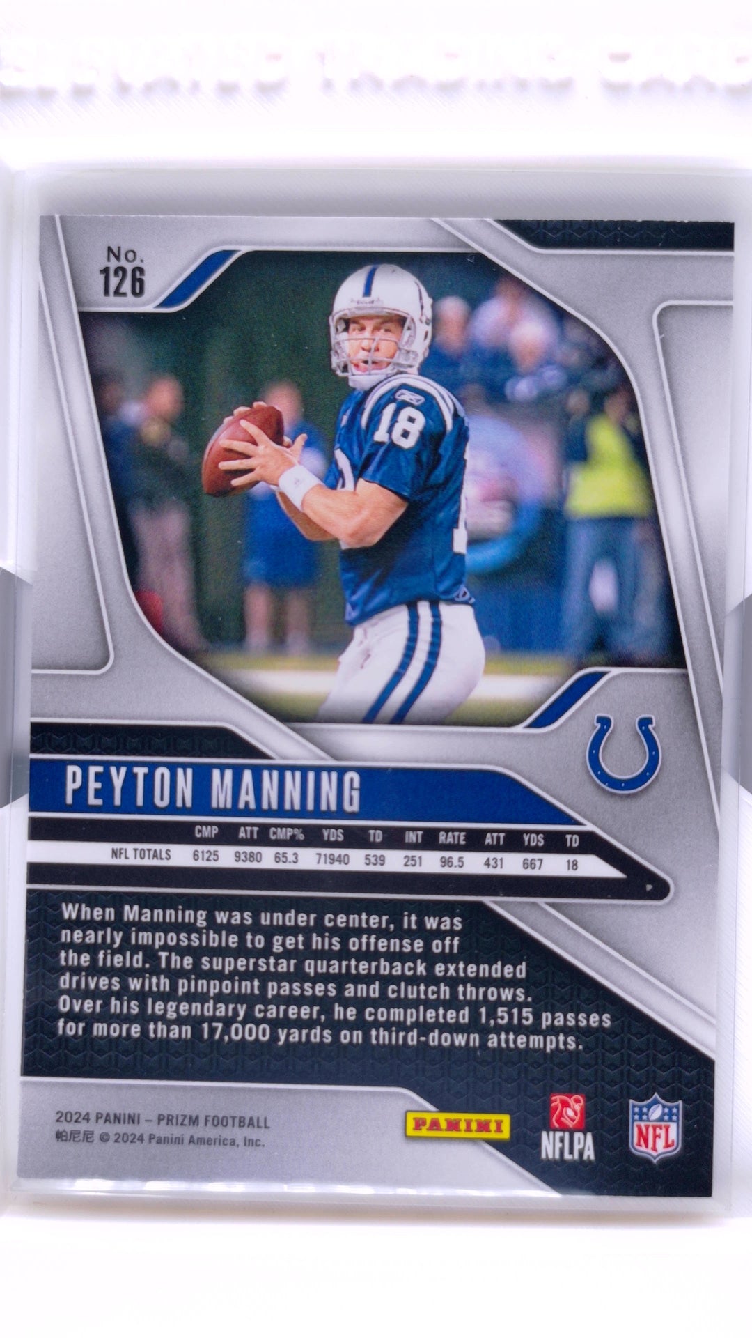 #126 Peyton Manning - back