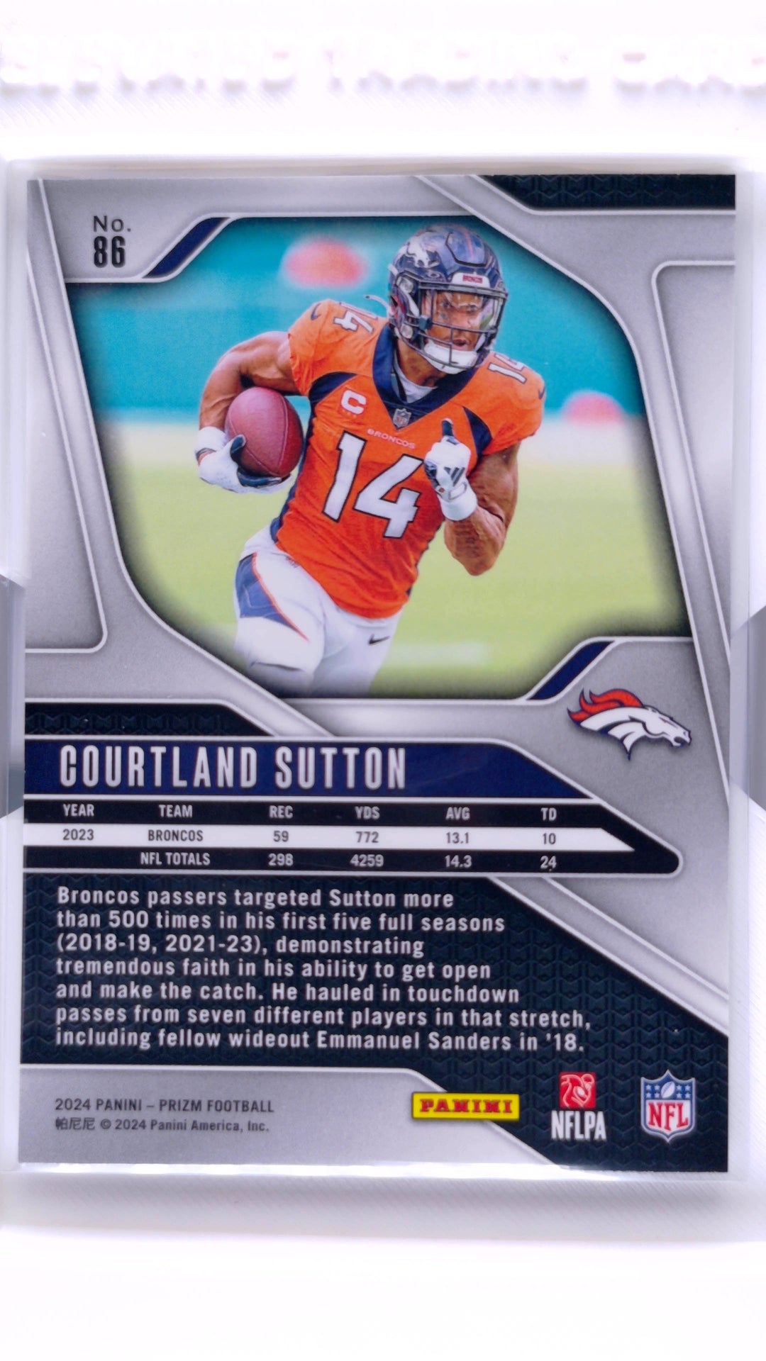#86 Courtland Sutton - back
