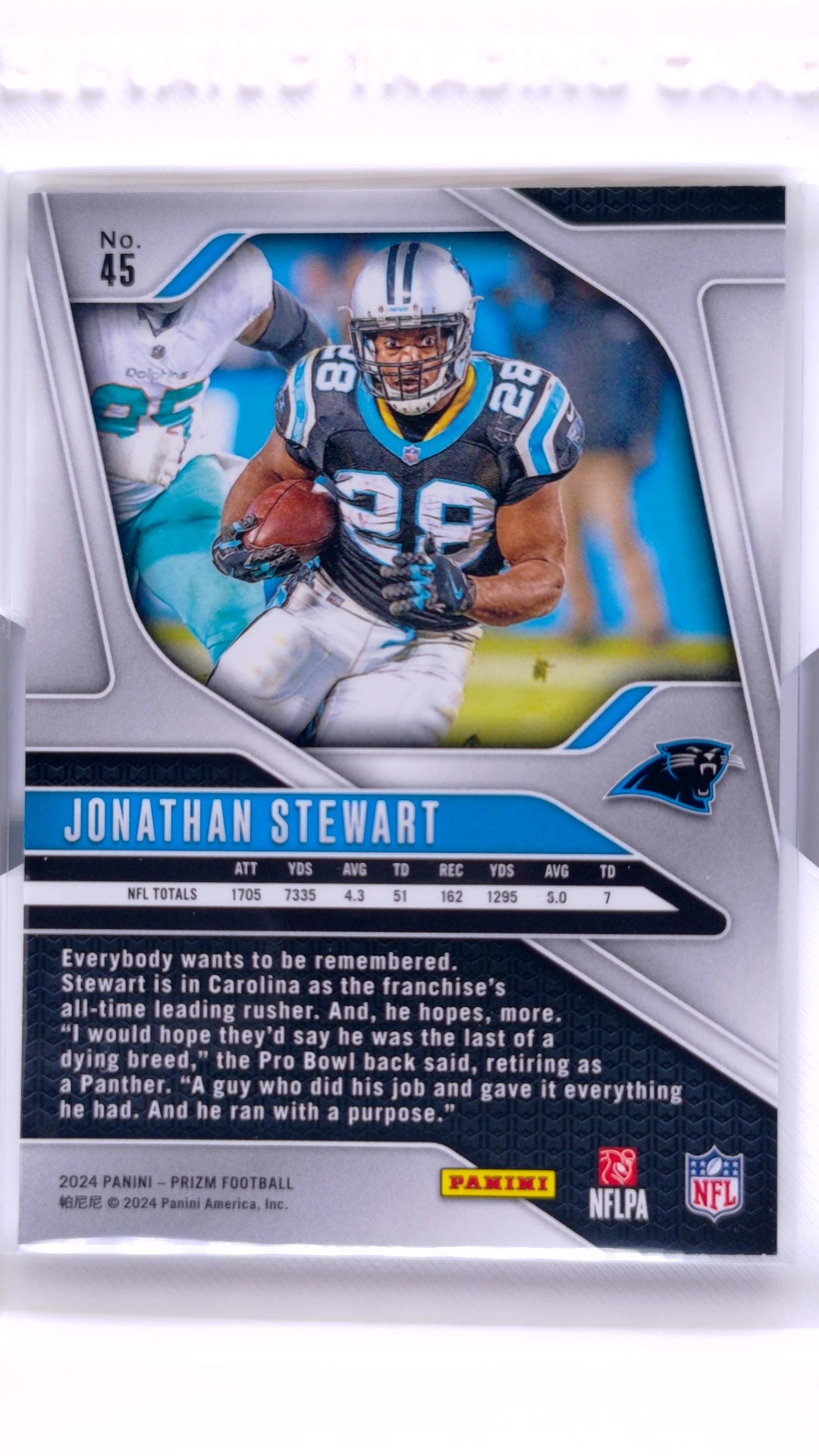 #45 Jonathan Stewart - back