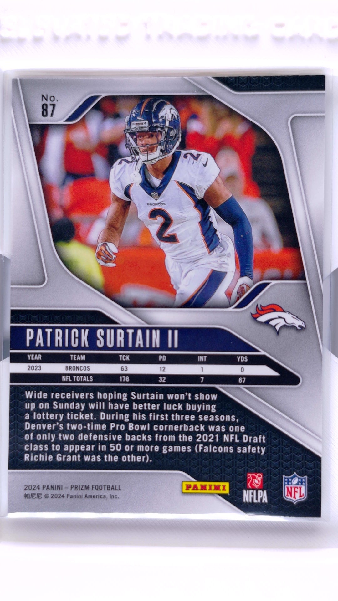 #87 Patrick Surtain II - back