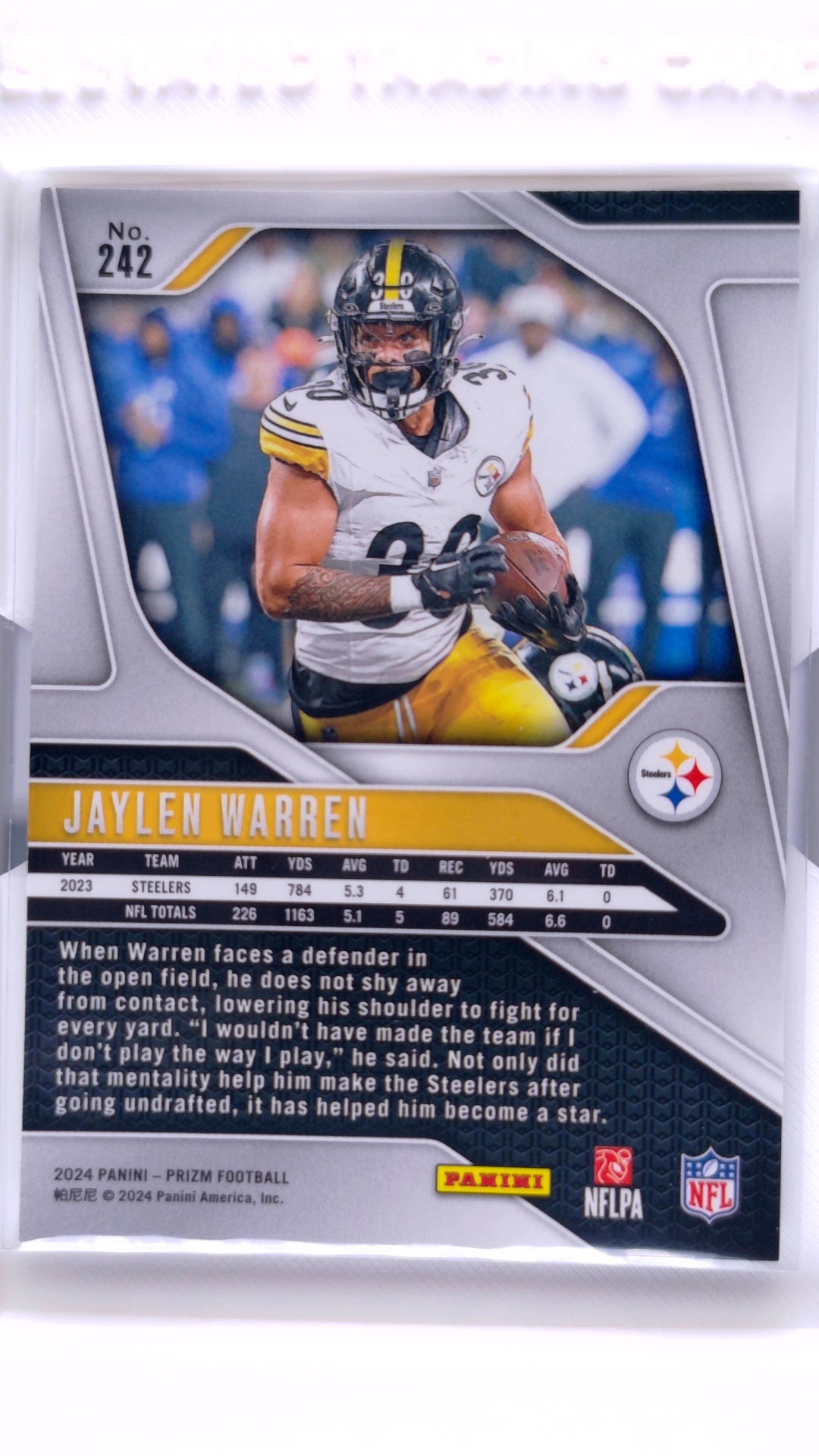 #242 Jaylen Warren - back