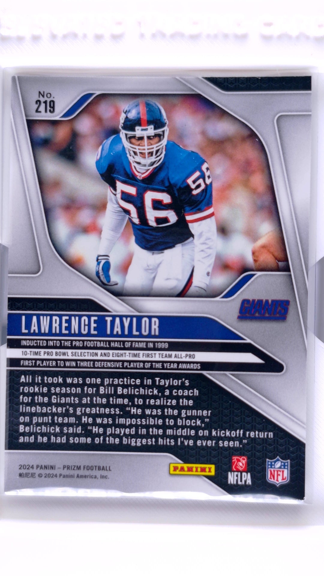 #219 Lawrence Taylor - back