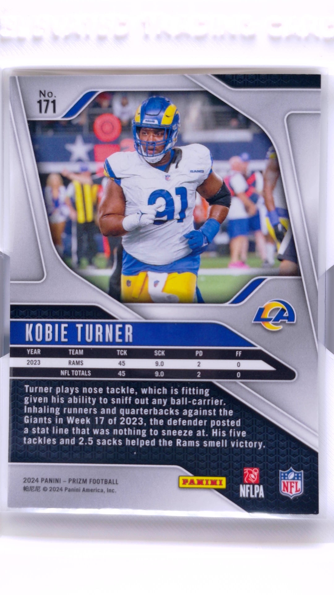 #171 Kobie Turner - back