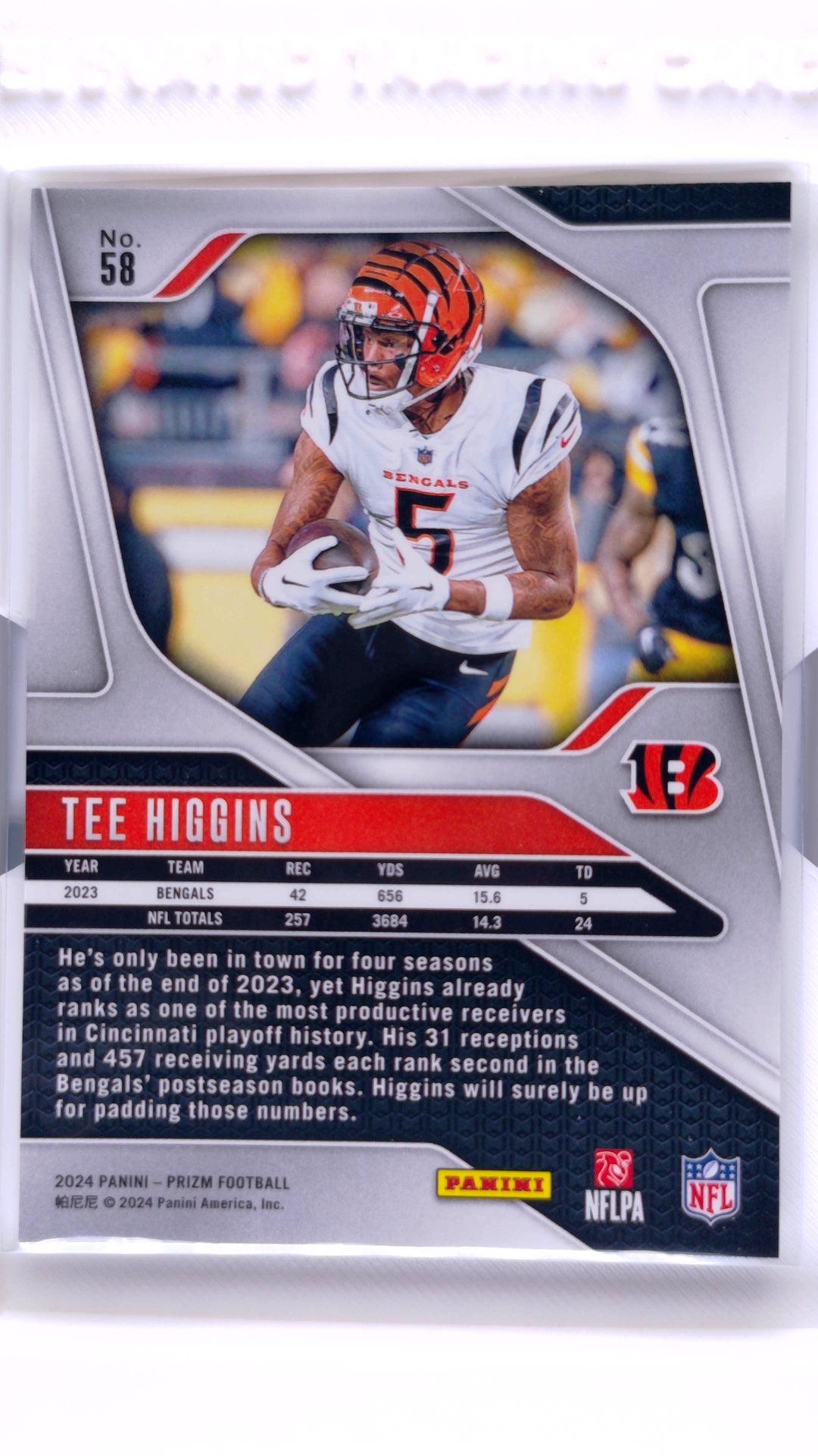#58 Tee Higgins - back