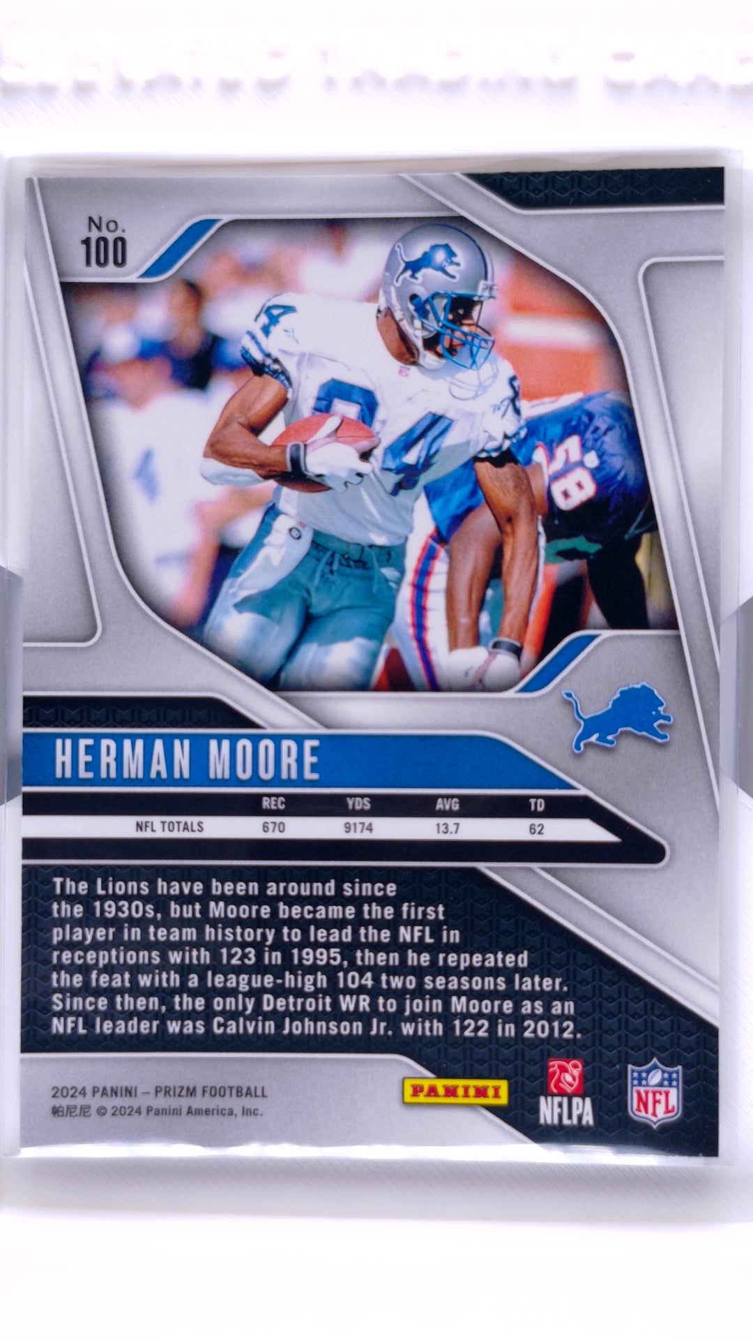 #100 Herman Moore - back
