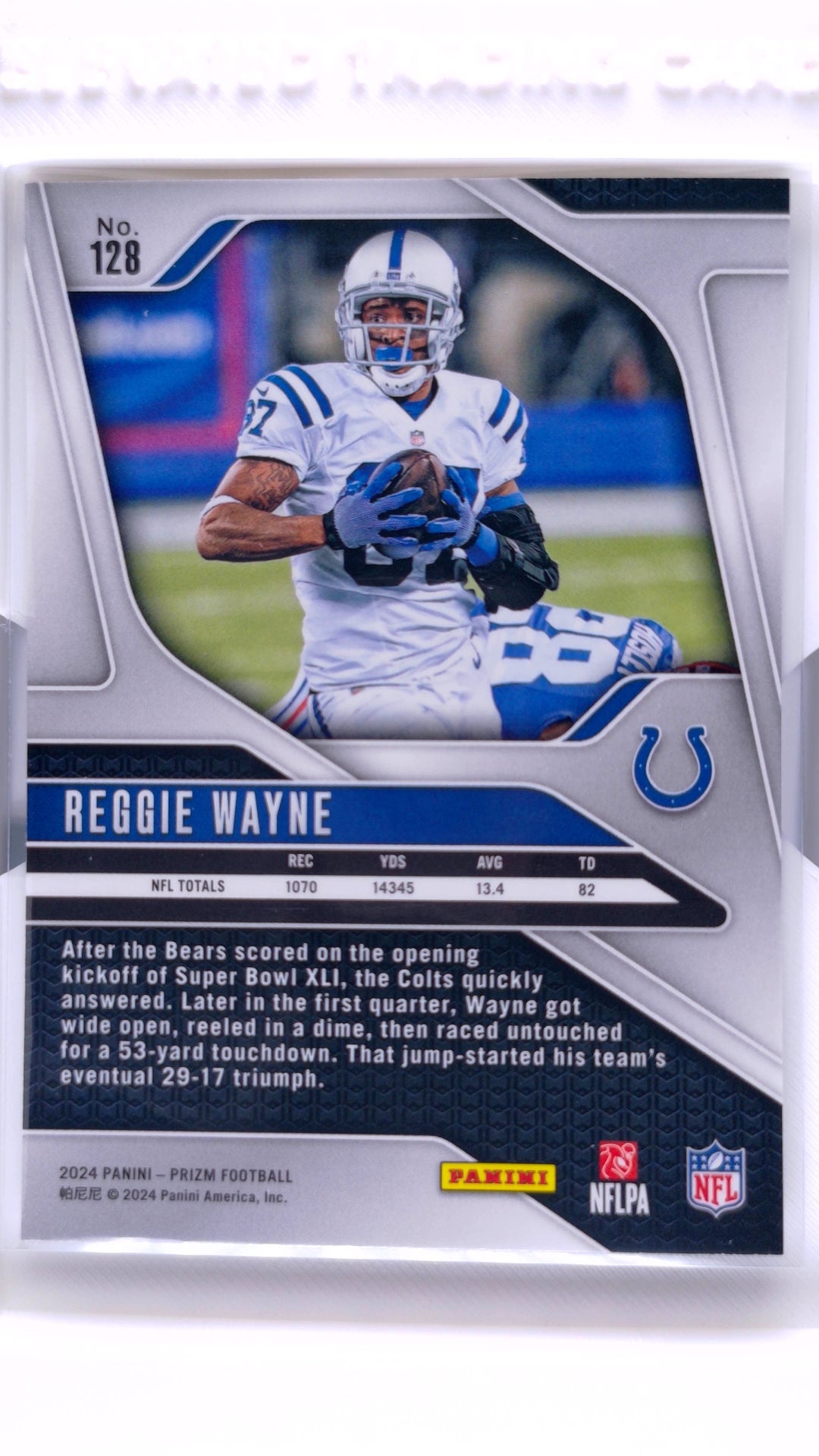 #128 Reggie Wayne - back