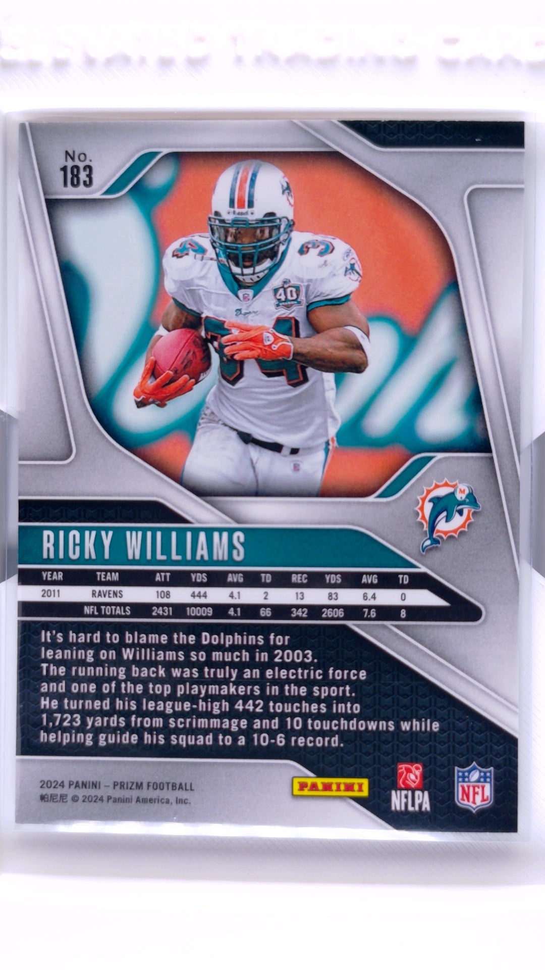 #183 Ricky Williams - back