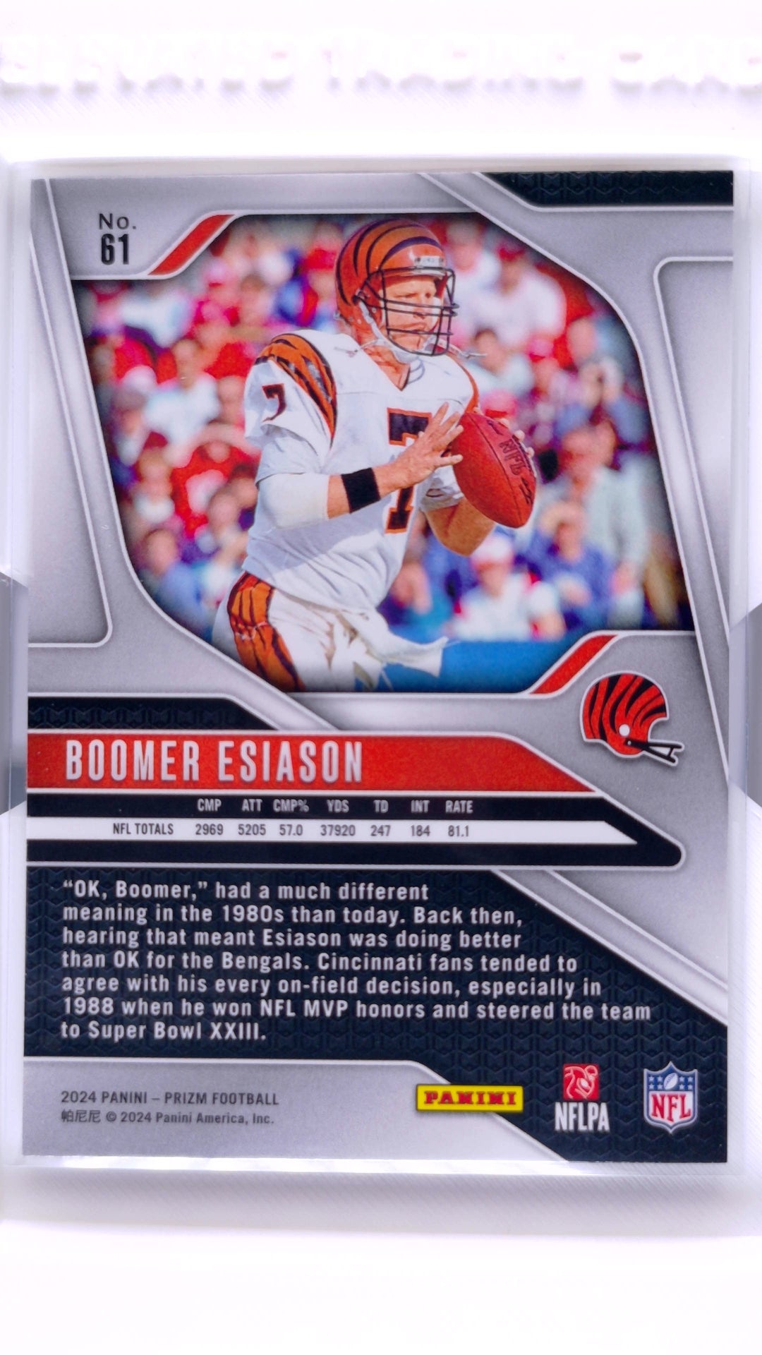 #61 Boomer Esiason - back
