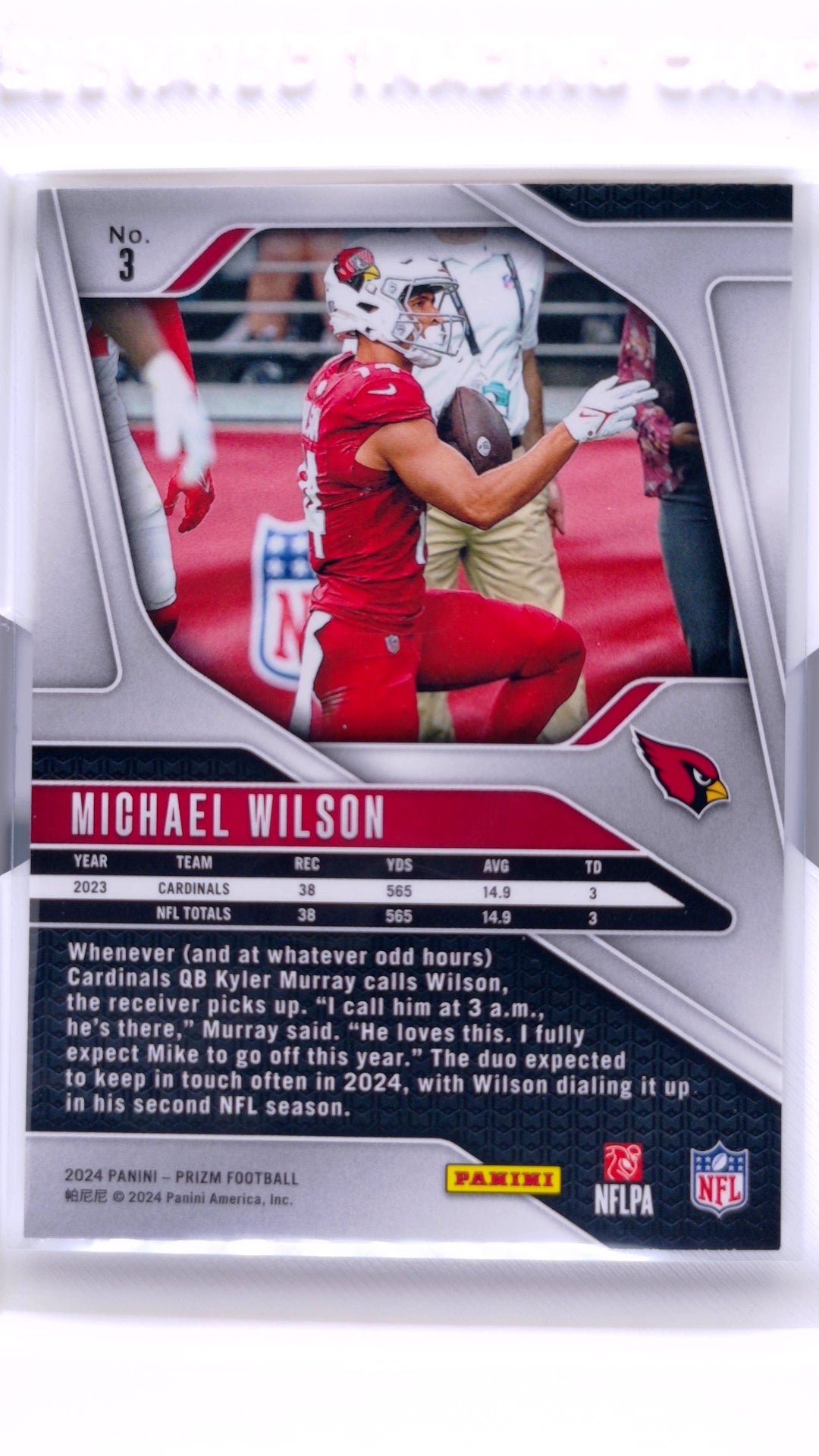 #3 Michael Wilson - back