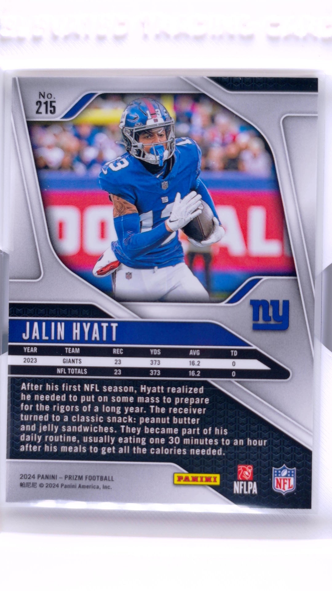 #215 Jalin Hyatt - back