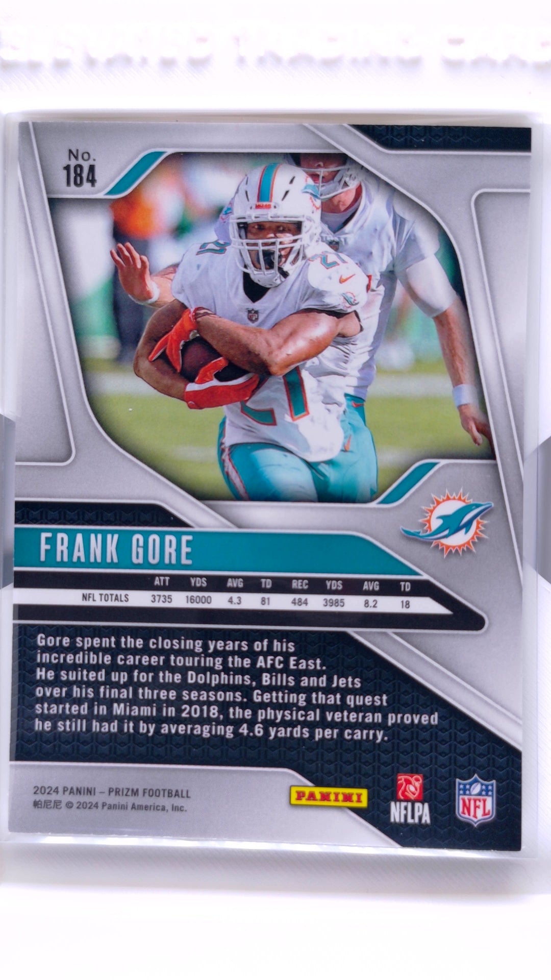 #184 Frank Gore - back