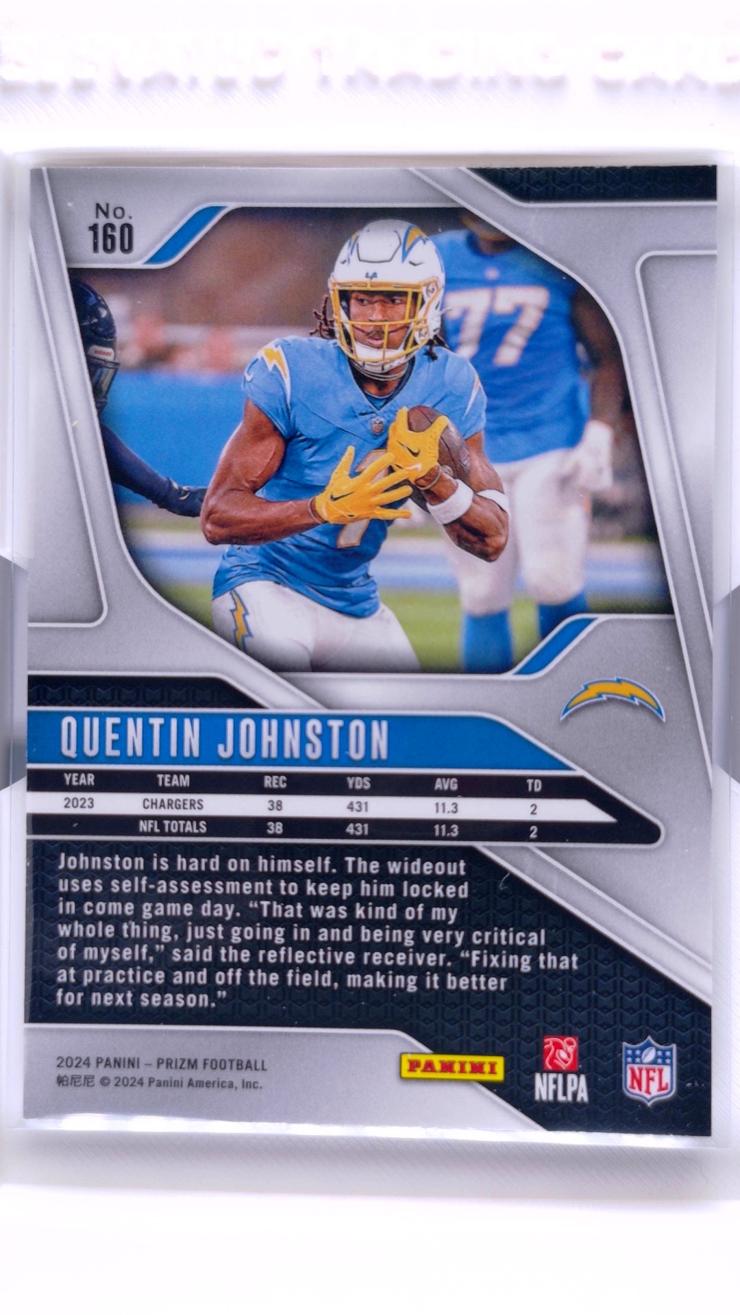 #160 Quentin Johnston - back