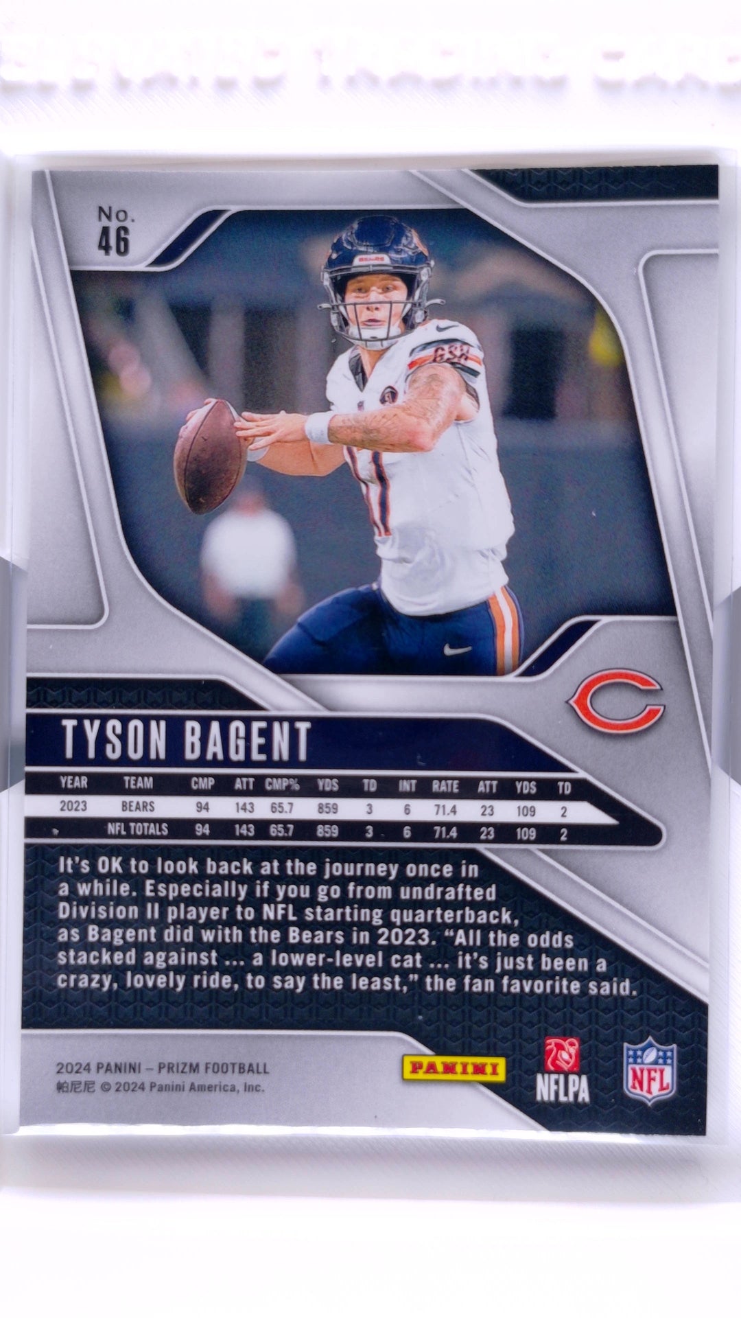 #46 Tyson Bagent - back