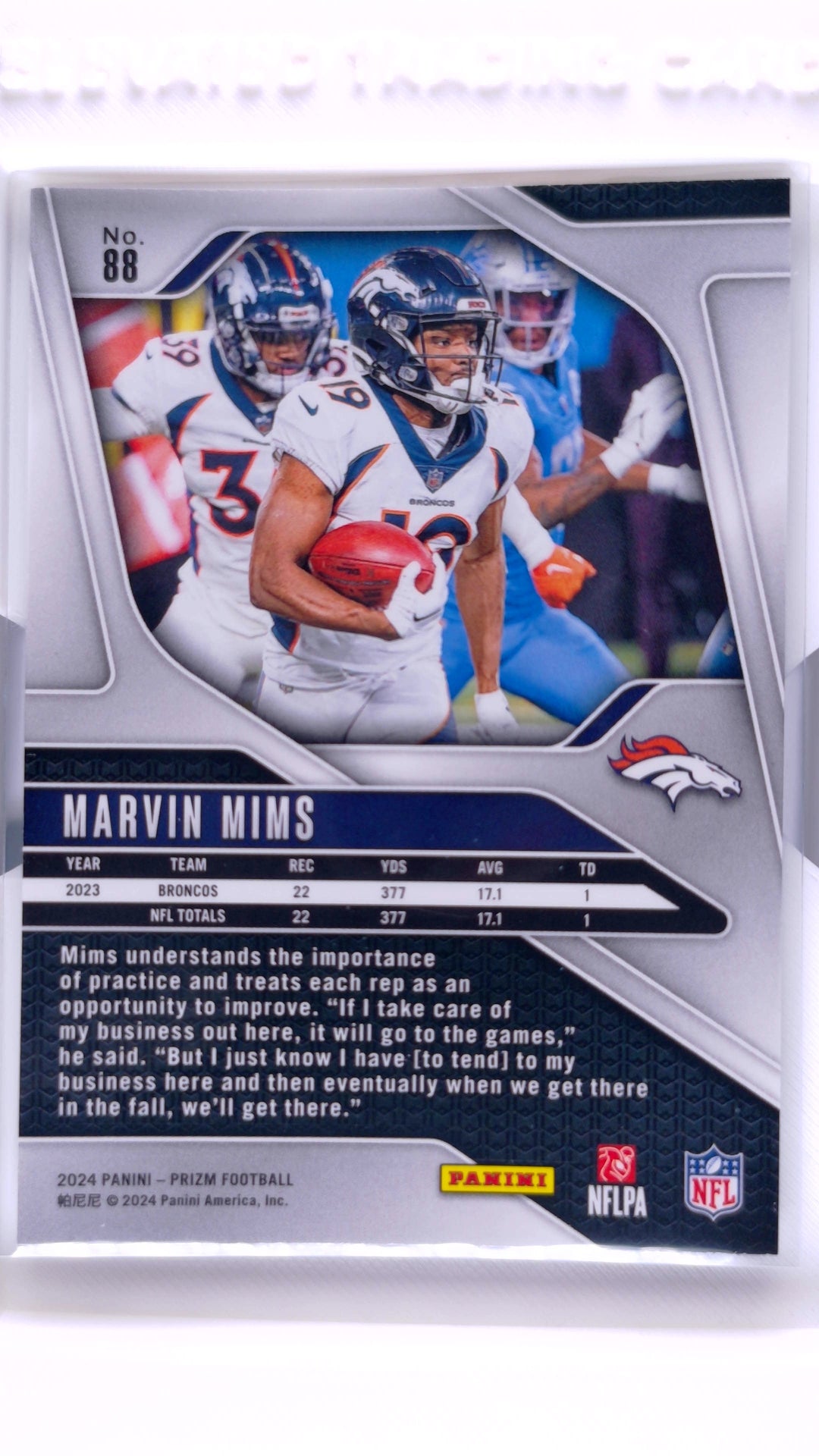 #88 Marvin Mims - back