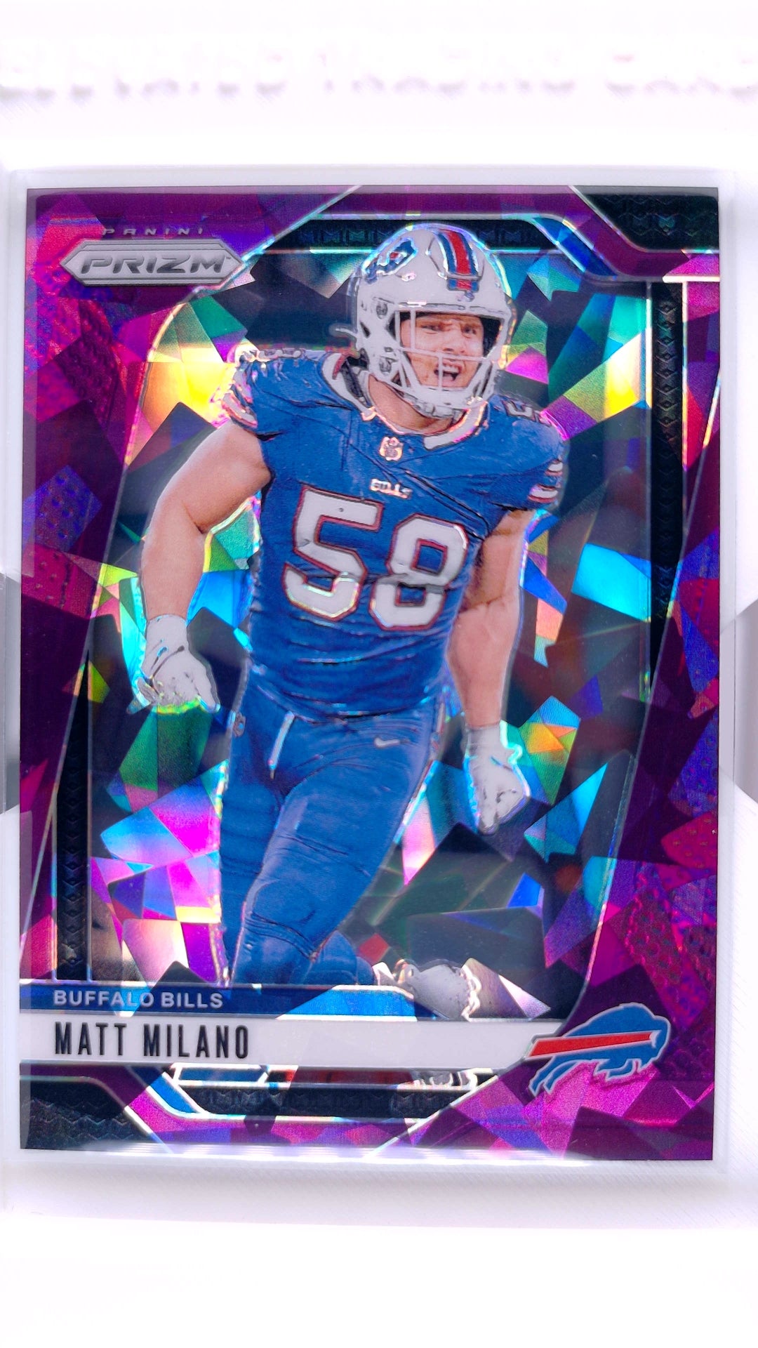 #33 Matt Milano Purple Ice Prizm #167/225 - front