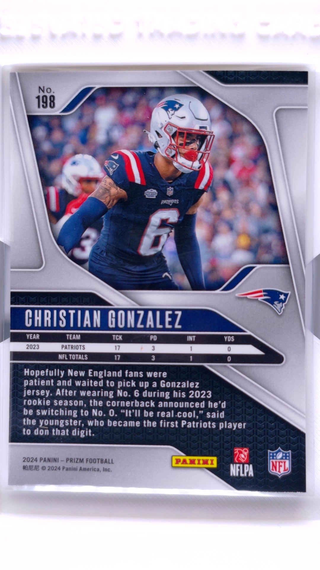 #198 Christian Gonzalez - back