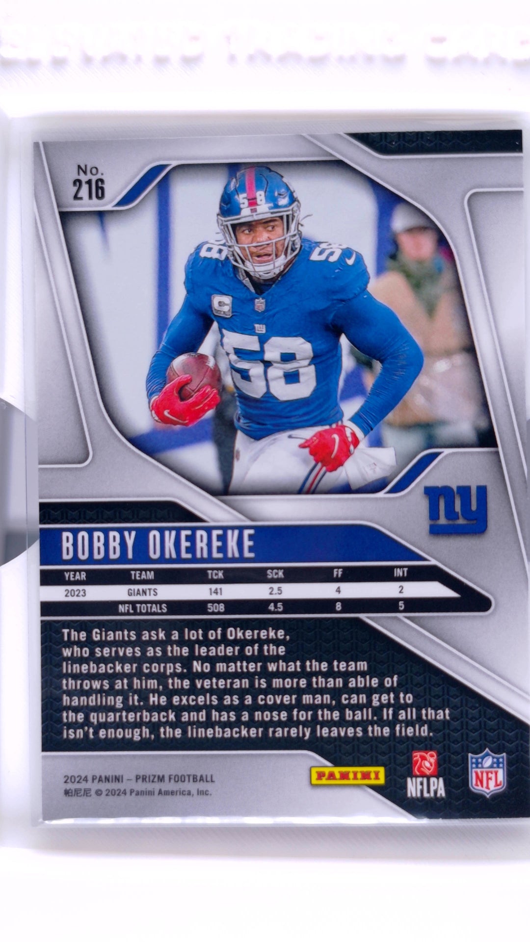 #216 Bobby Okereke - back