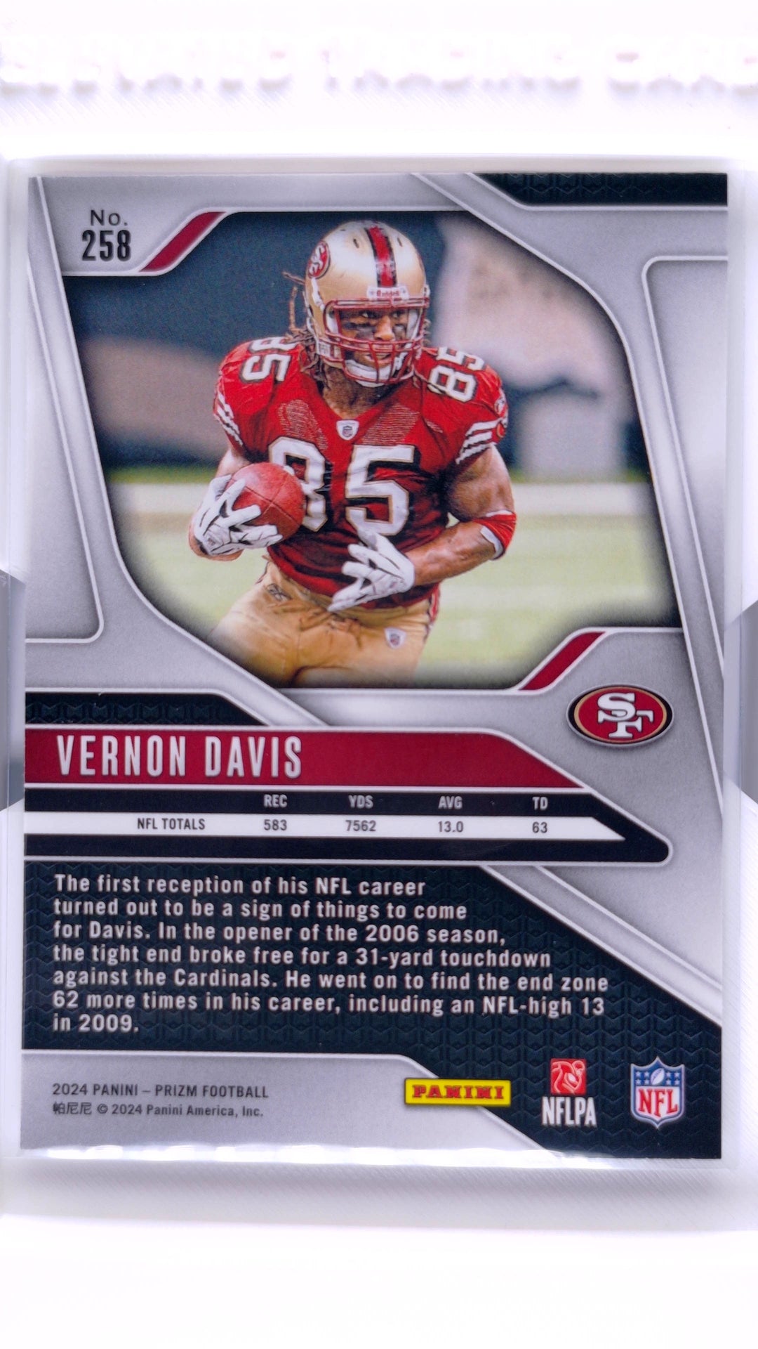 #258 Vernon Davis - back